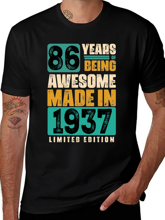 86 Years Awesome Born in 1937 Limited Edition T-Shirt