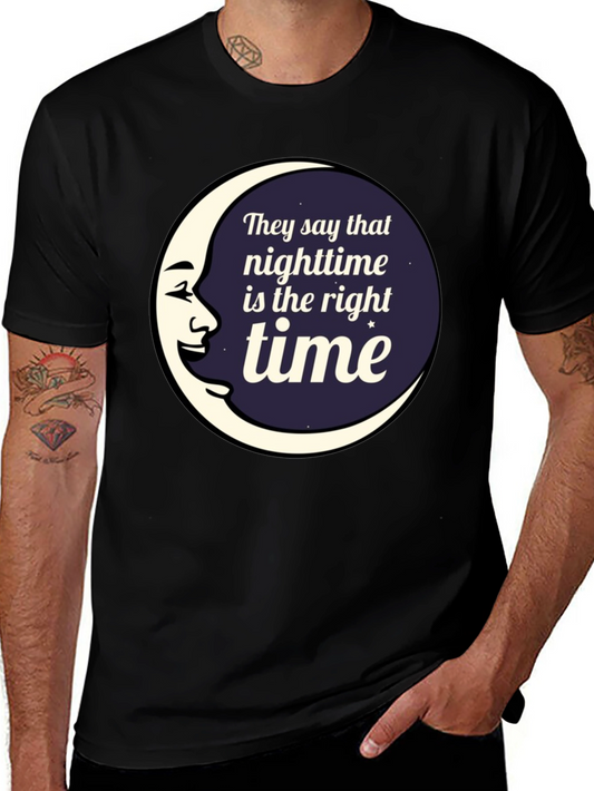 Nighttime is the Right Time Graphic T-Shirt