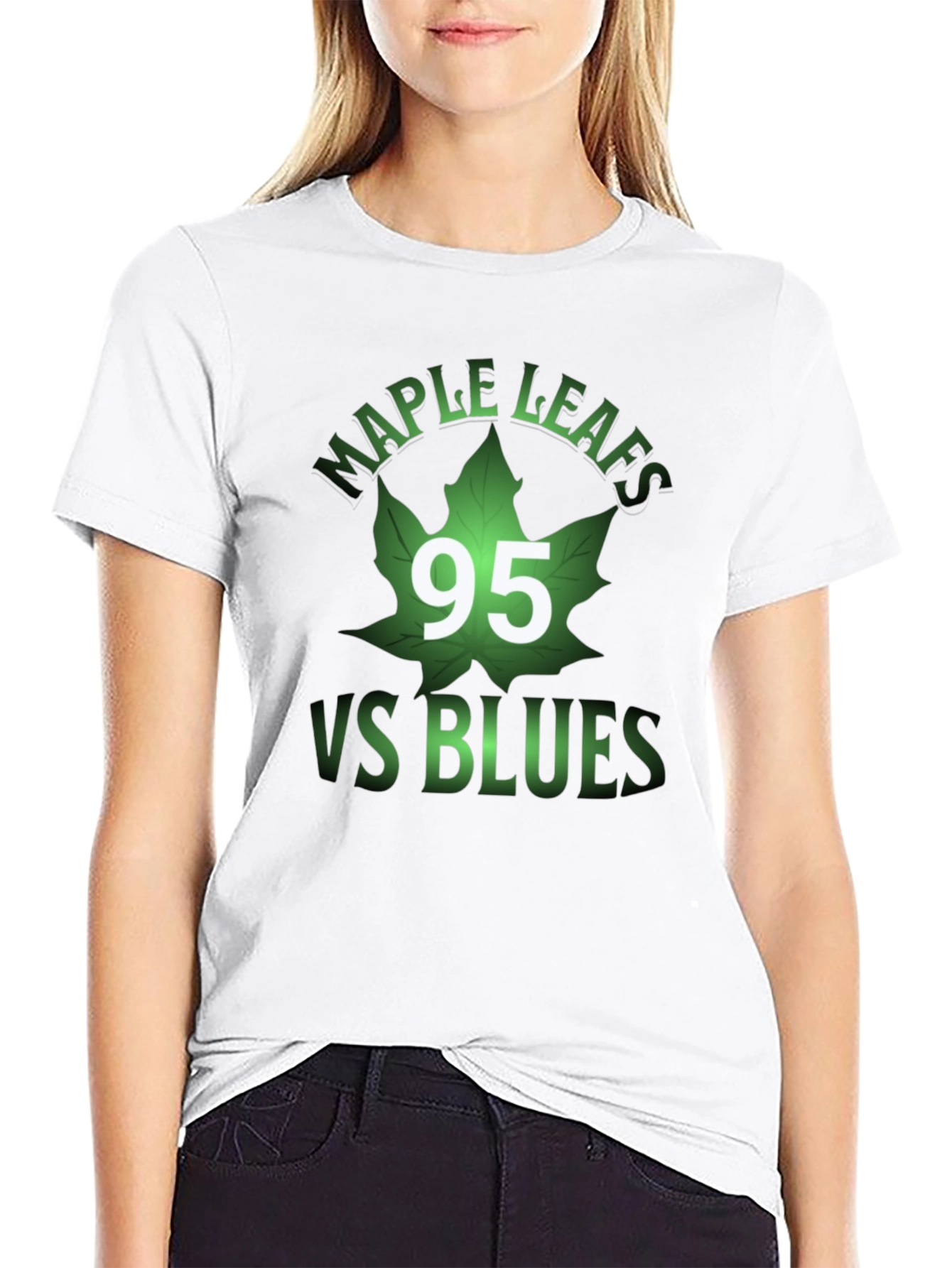 Maple Leafs VS Blues Black Graphic T-Shirt