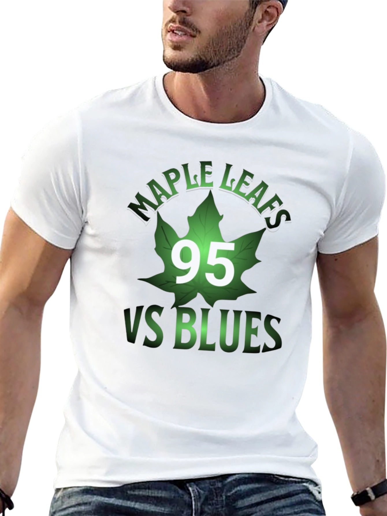 Maple Leafs VS Blues Black Graphic T-Shirt