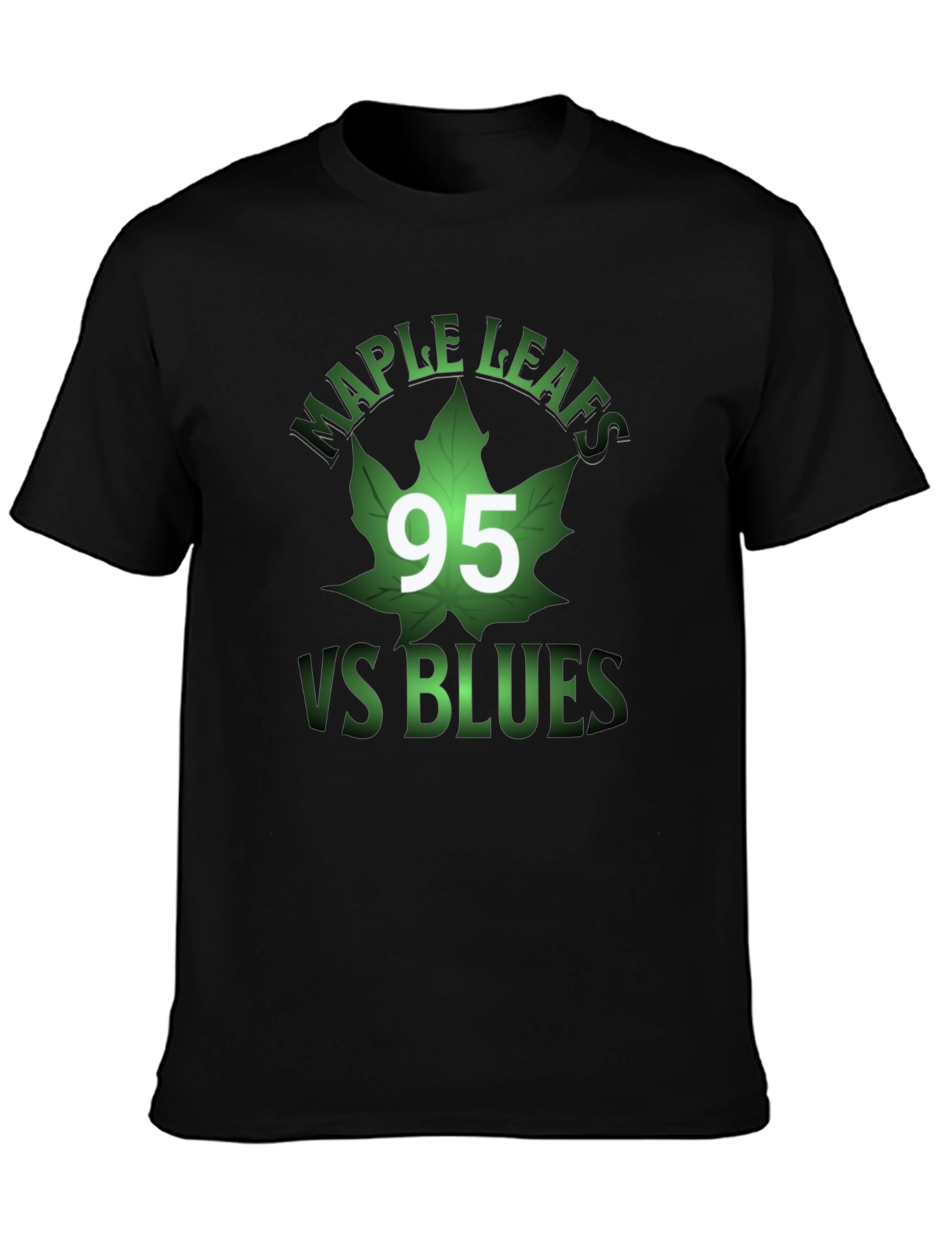 Maple Leafs VS Blues Black Graphic T-Shirt