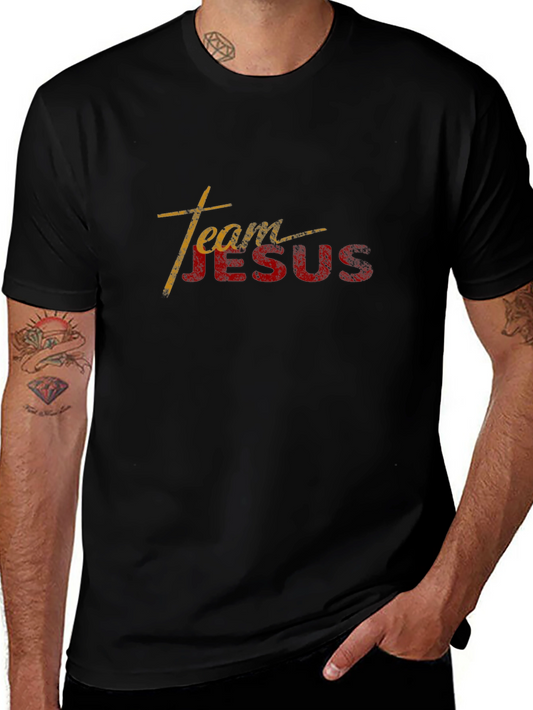 Team Jesus Black Graphic T-Shirt