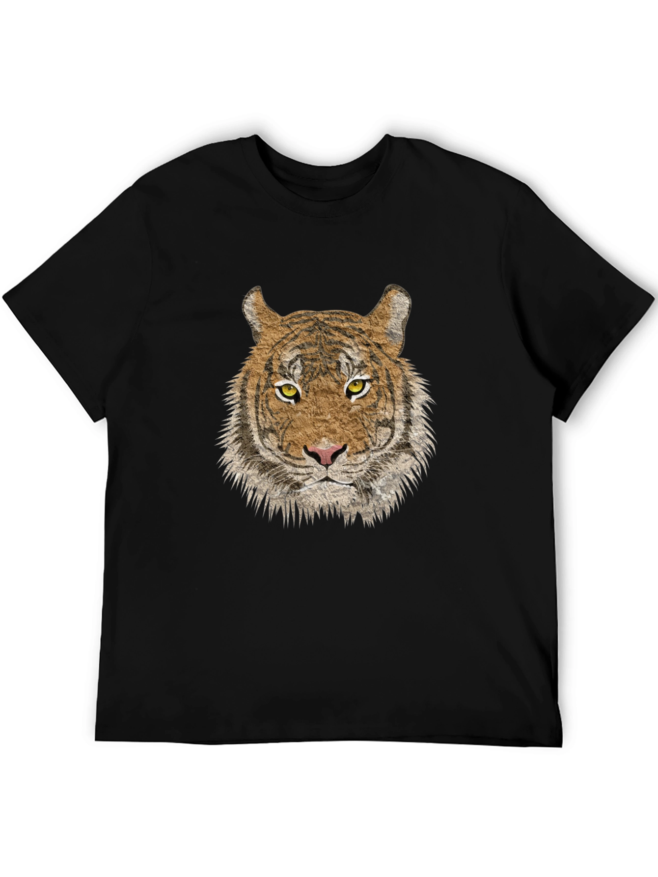 Tiger Graphic Print Black T-Shirt