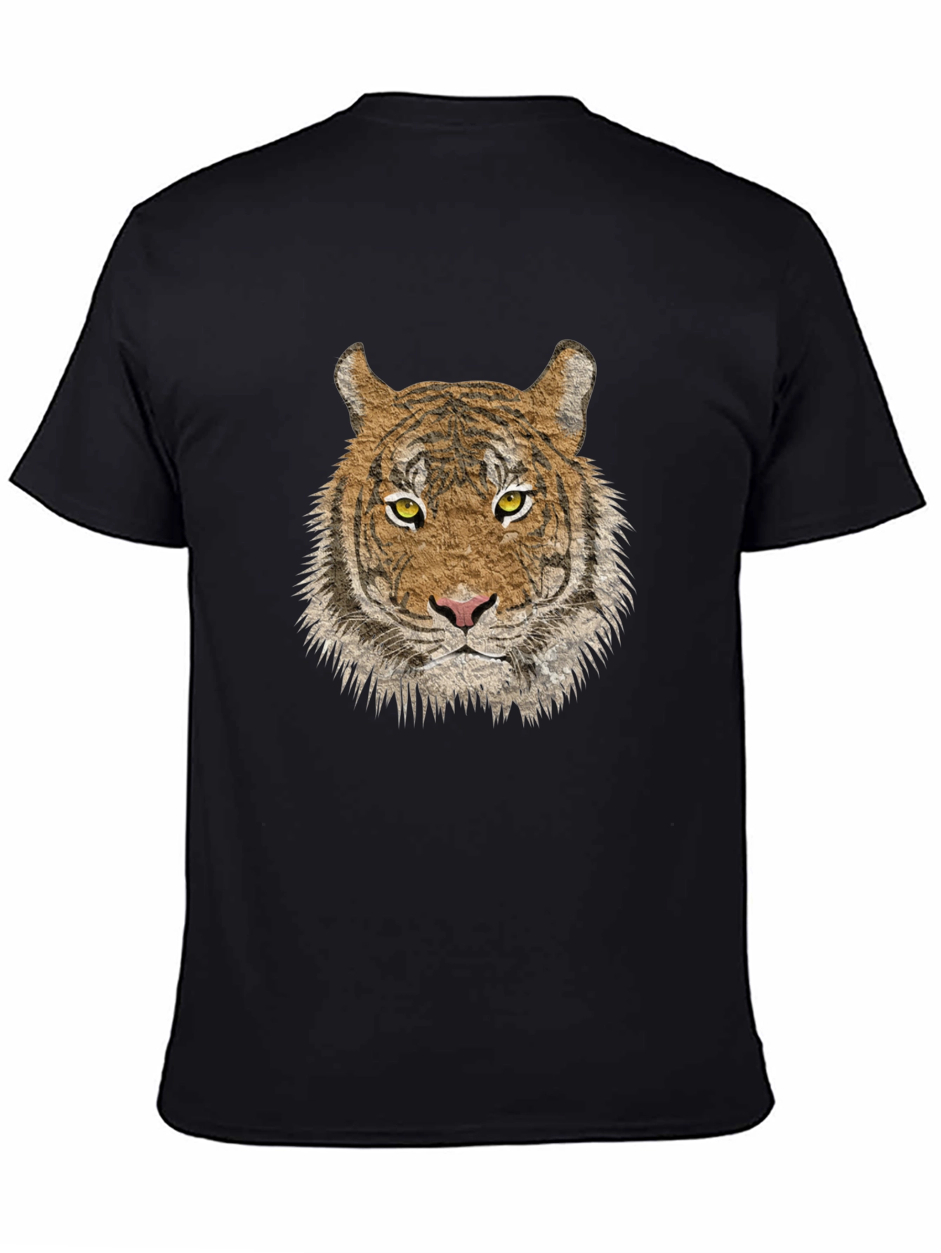 Tiger Graphic Print Black T-Shirt