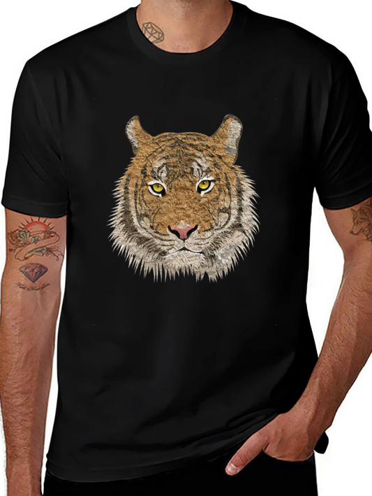 Tiger Graphic Print Black T-Shirt