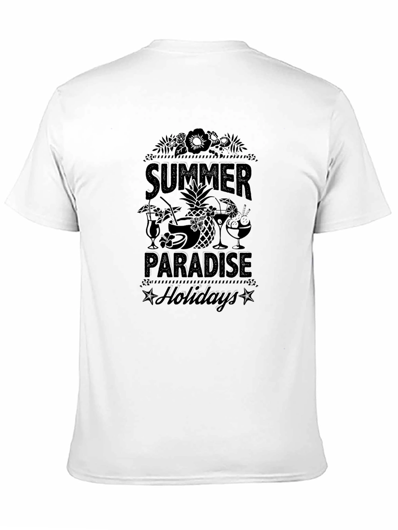 Summer Paradise Holidays Black T-Shirt