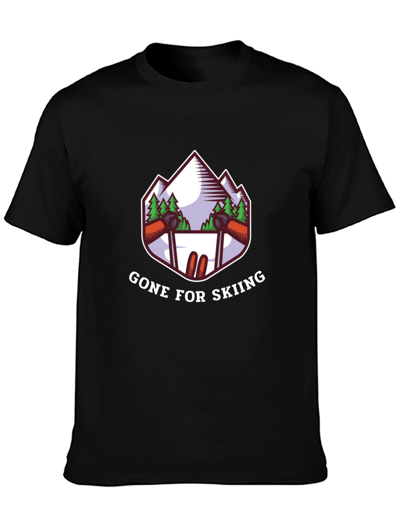 Gone Skiing Graphic Tee