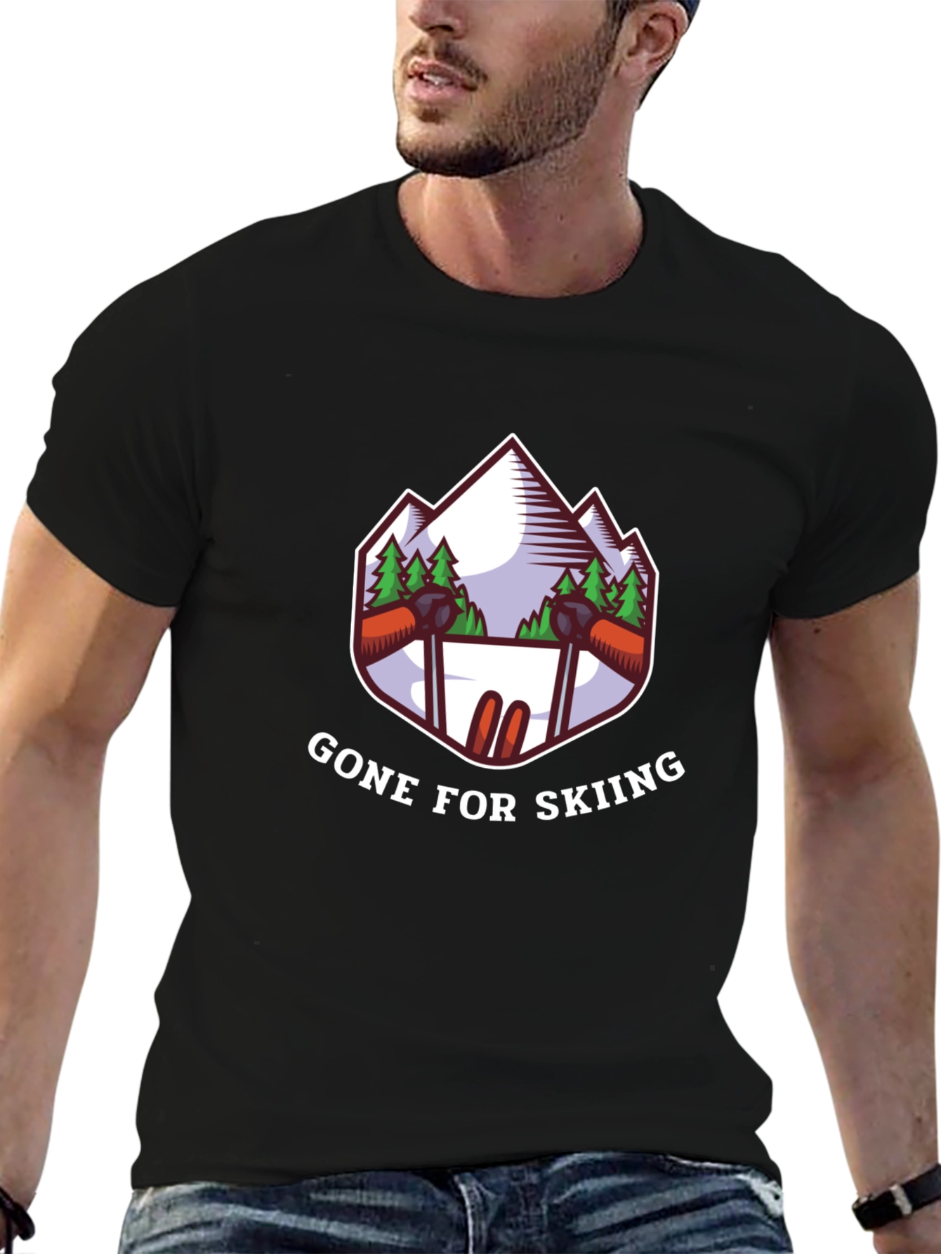 Gone Skiing Graphic Tee