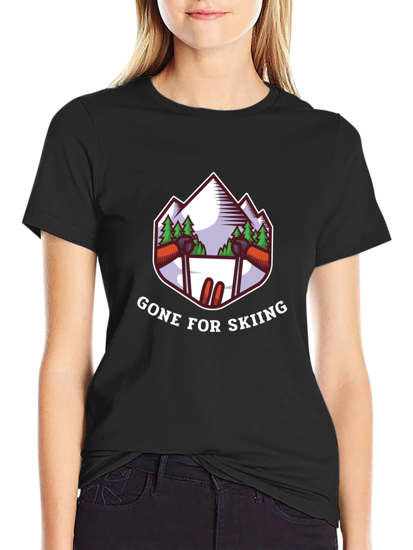 Gone Skiing Graphic Tee