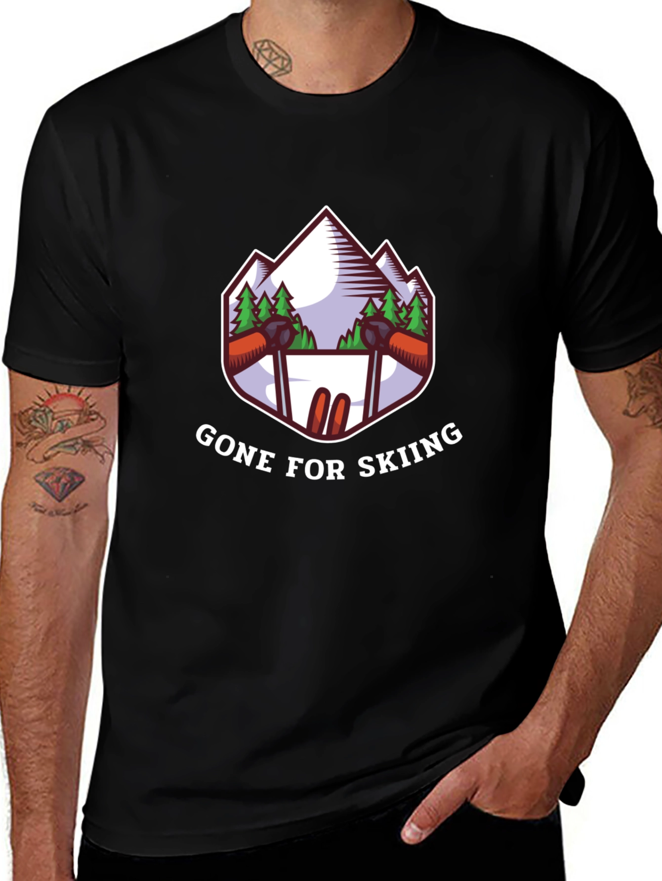 Gone Skiing Graphic Tee
