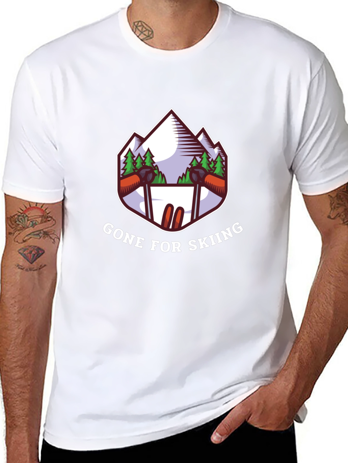 Gone Skiing Graphic Tee