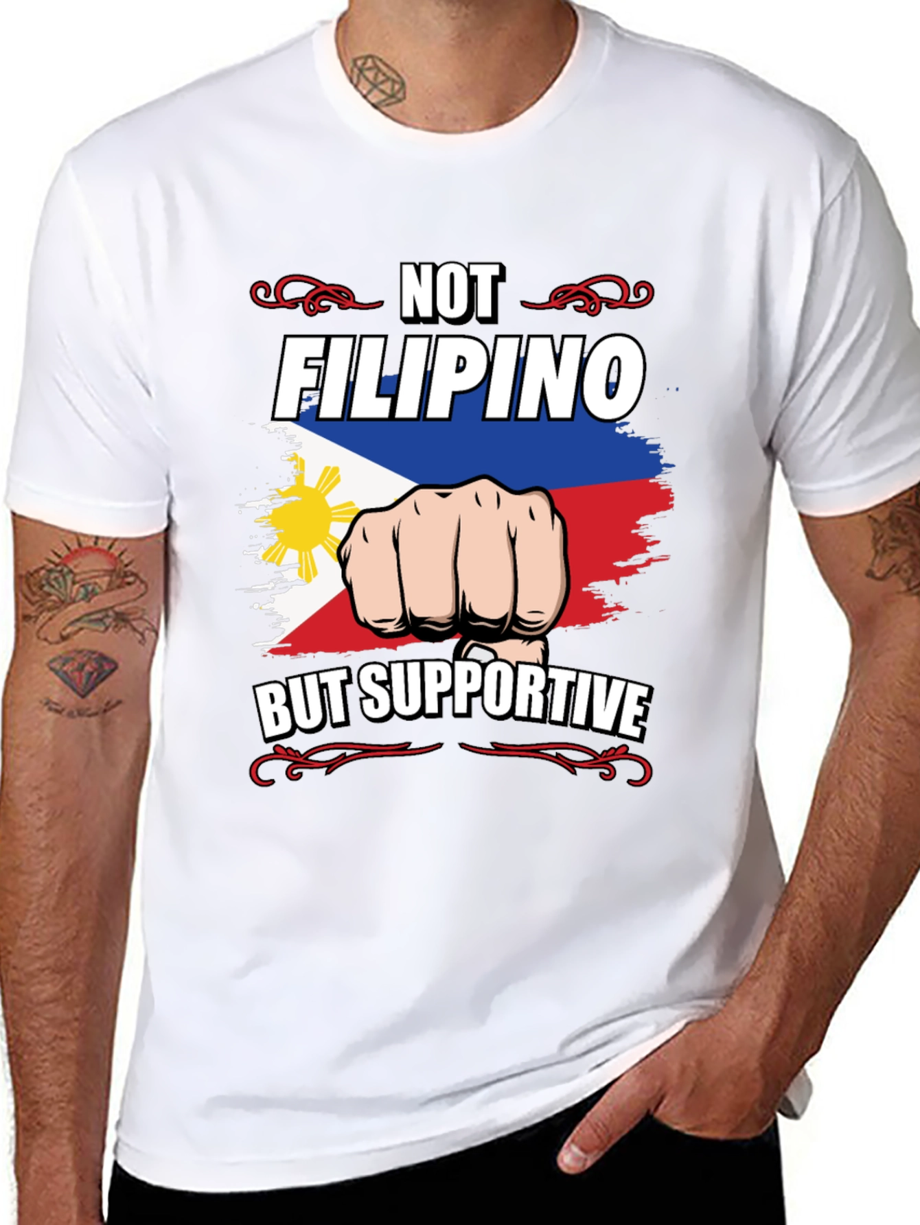 Not Filipino But Supportive Graphic Tee