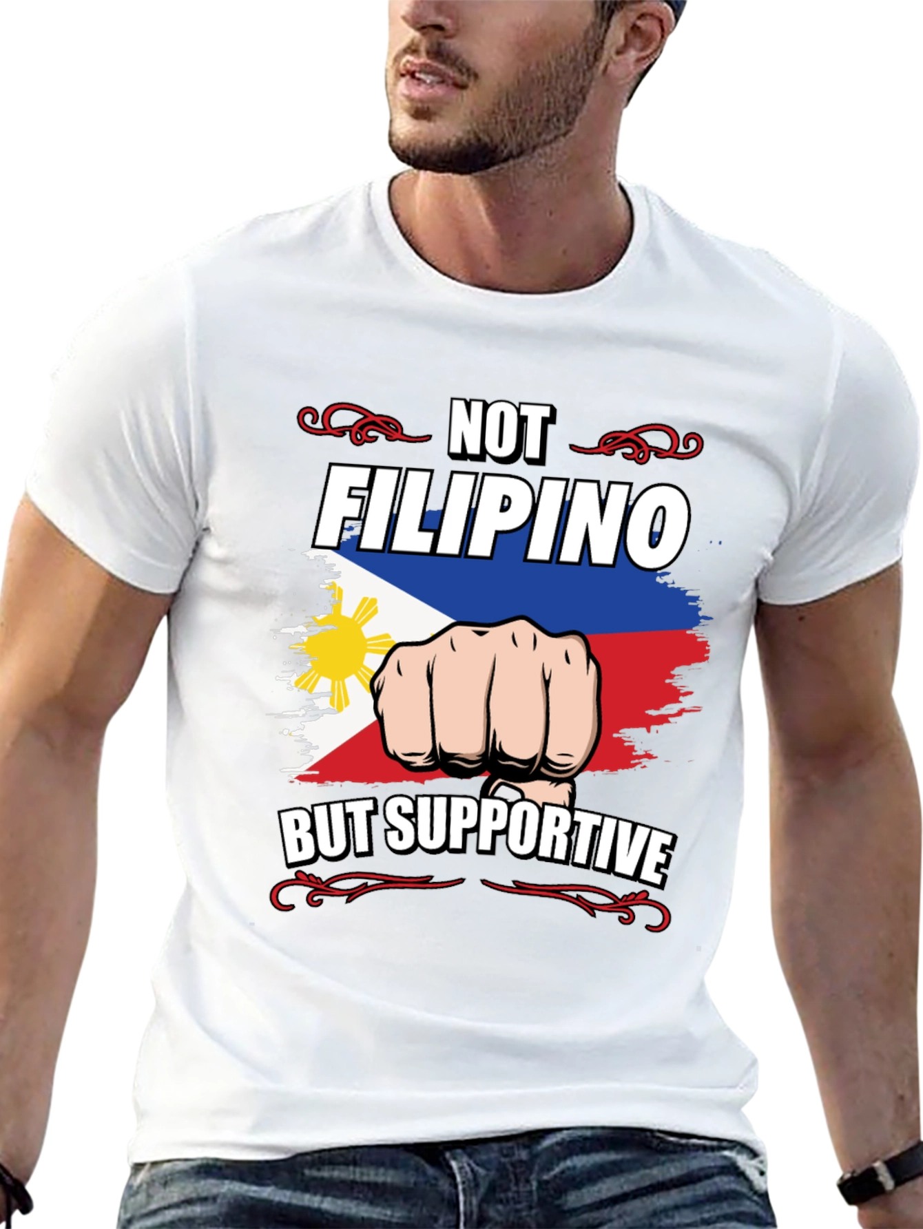 Not Filipino But Supportive Graphic Tee