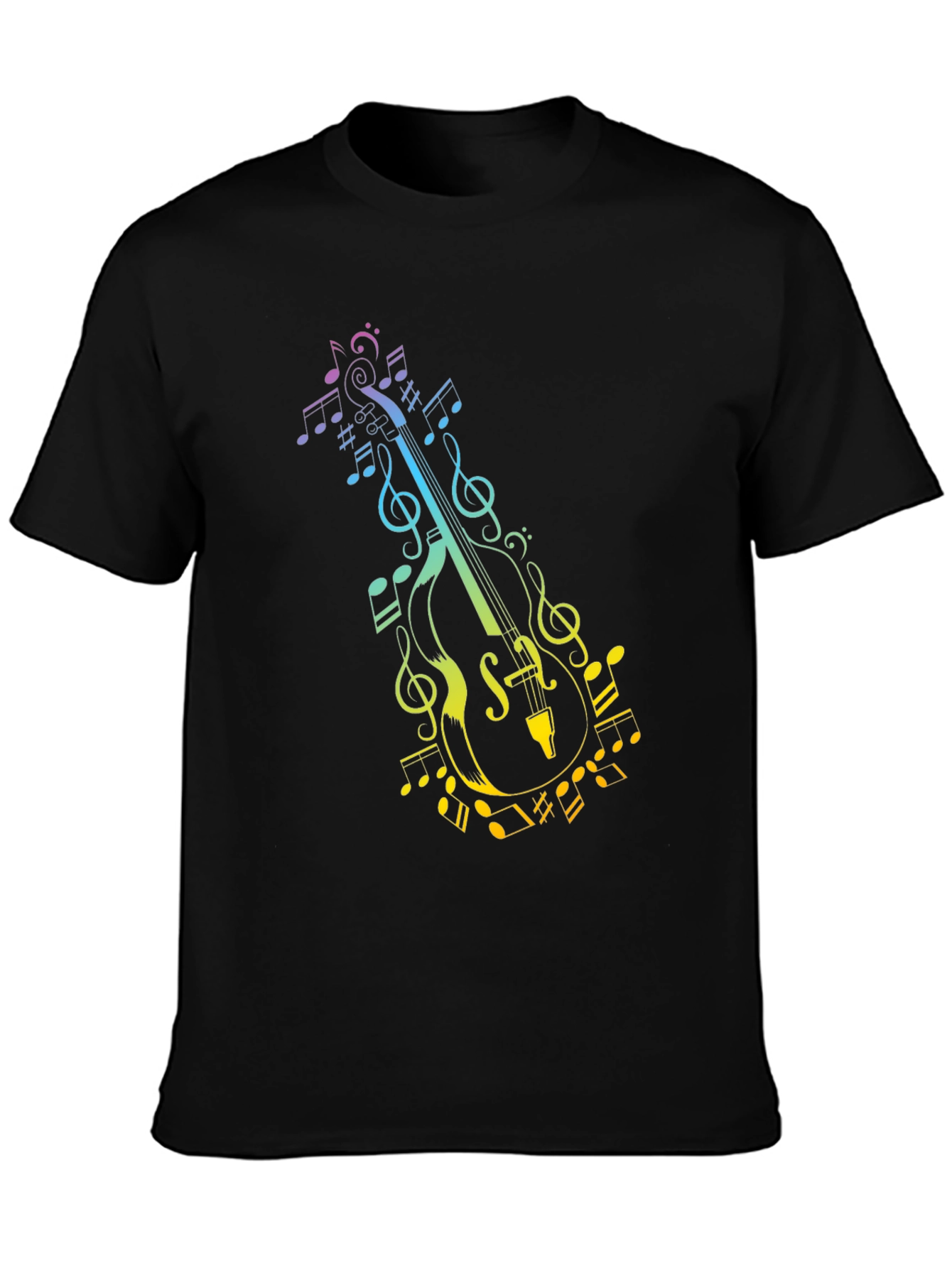 Musical Cello Graphic Tee - Black
