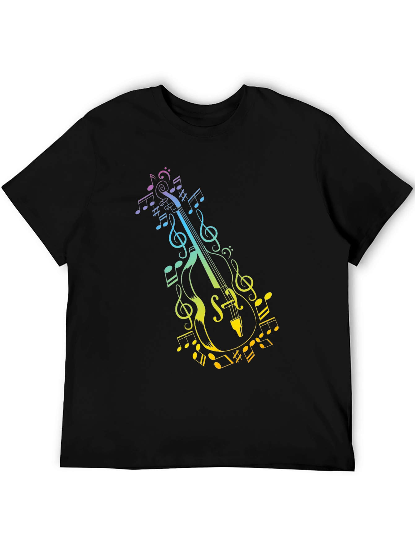 Musical Cello Graphic Tee - Black