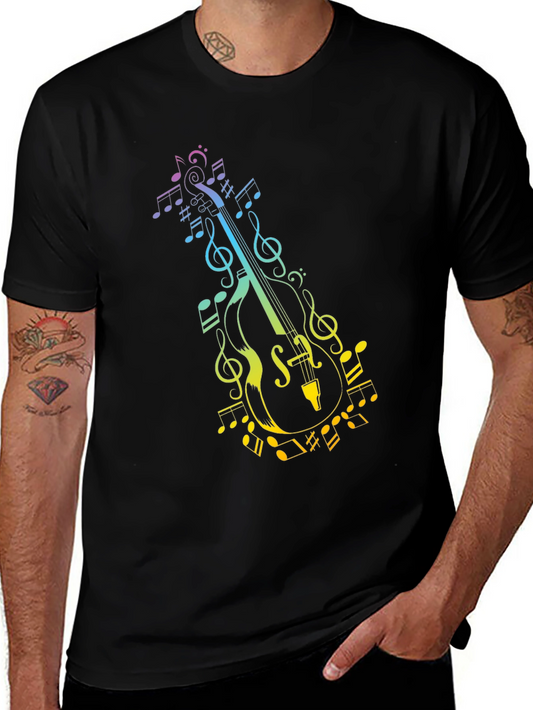 Musical Cello Graphic Tee - Black