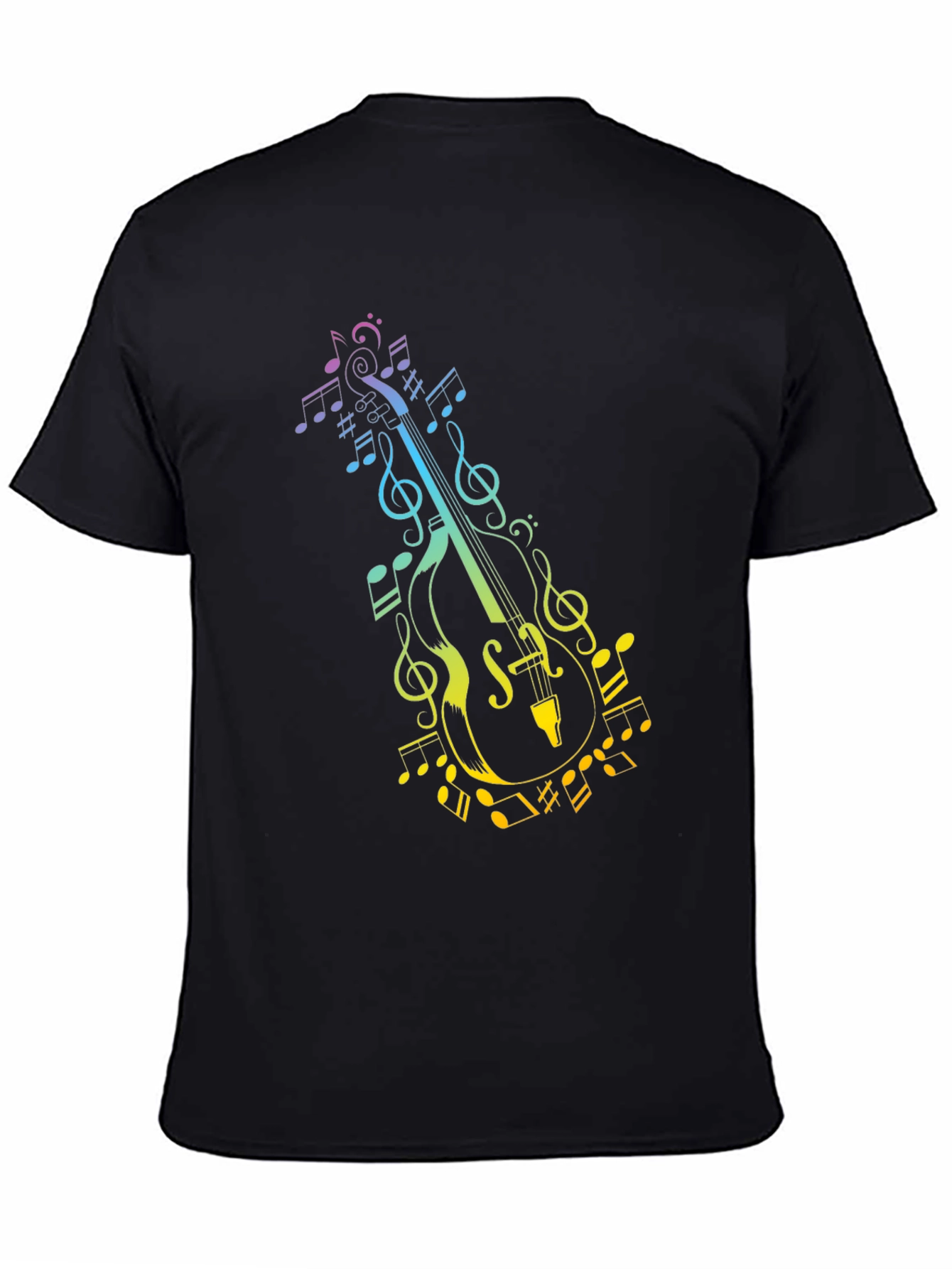 Musical Cello Graphic Tee - Black