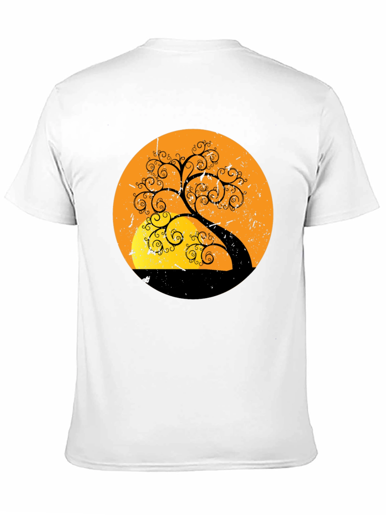 Sunset Tree Graphic Tee - Stylish Black T-Shirt