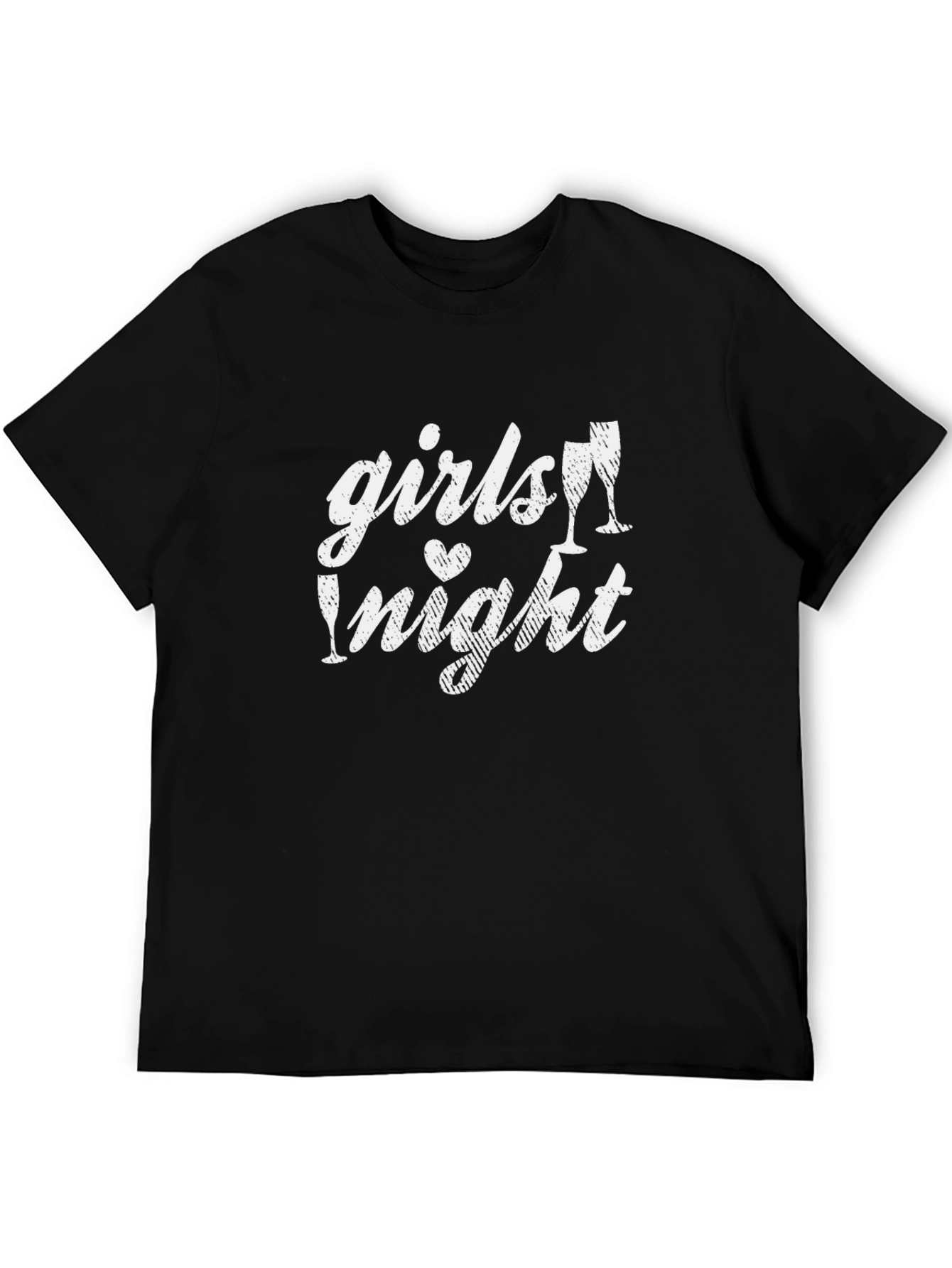 Girls Night Out T-Shirt - Black Crew Neck Tee