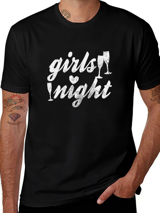 Girls Night Out T-Shirt - Black Crew Neck Tee