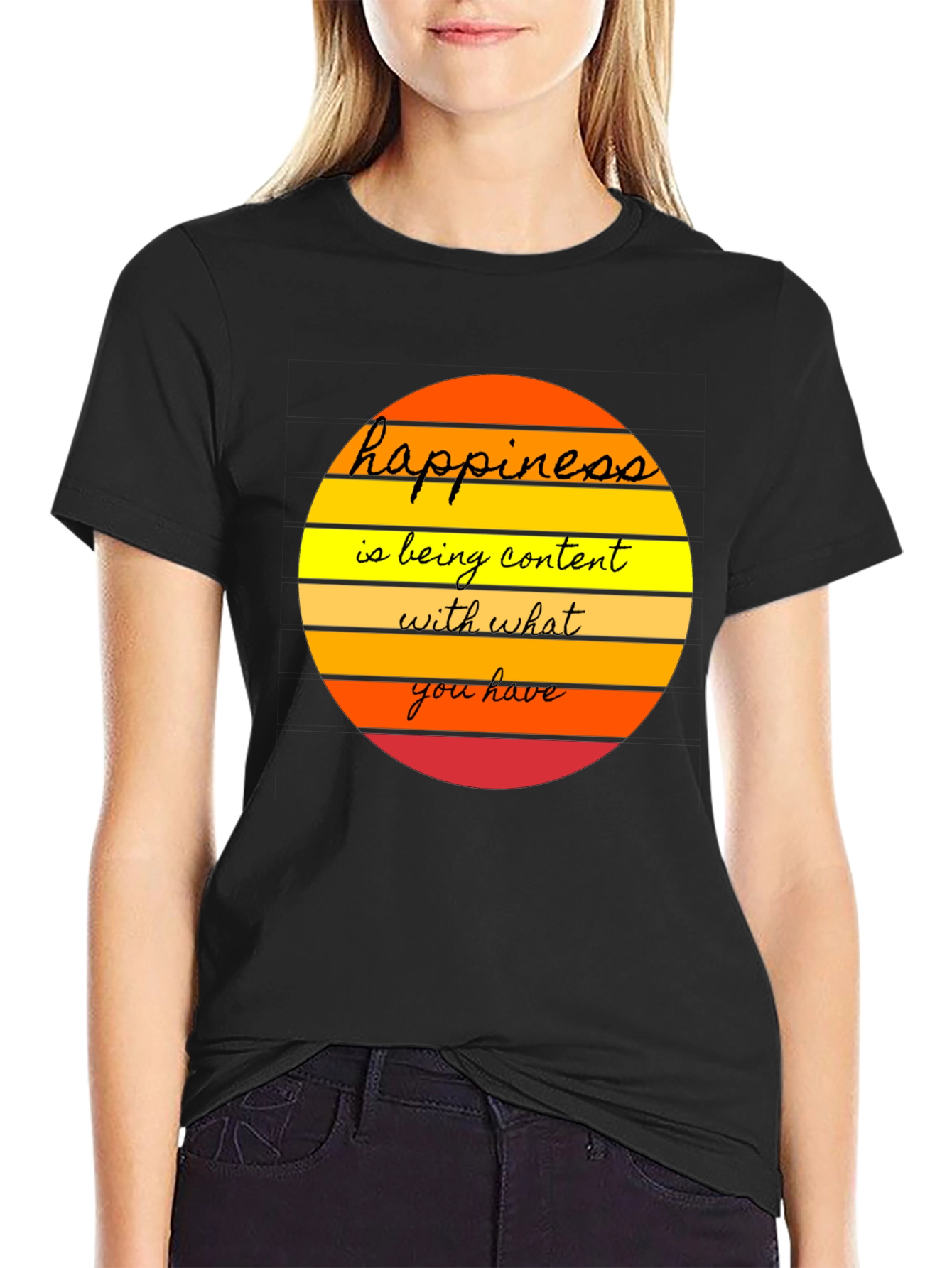 Happiness Content T-Shirt - Mens Graphic Tee