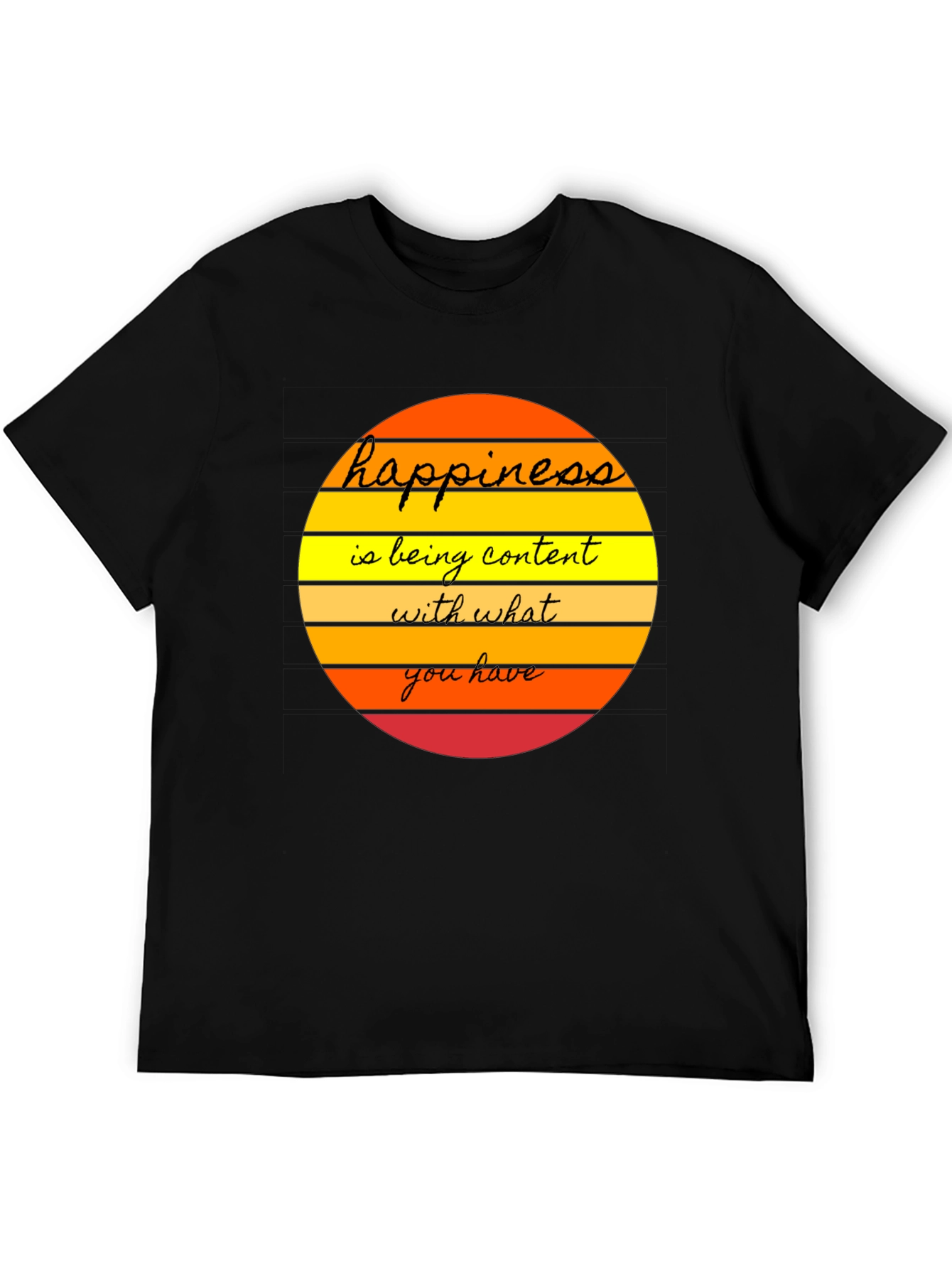 Happiness Content T-Shirt - Mens Graphic Tee