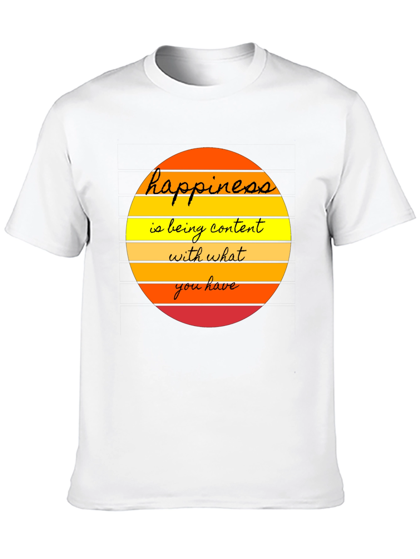 Happiness Content T-Shirt - Mens Graphic Tee