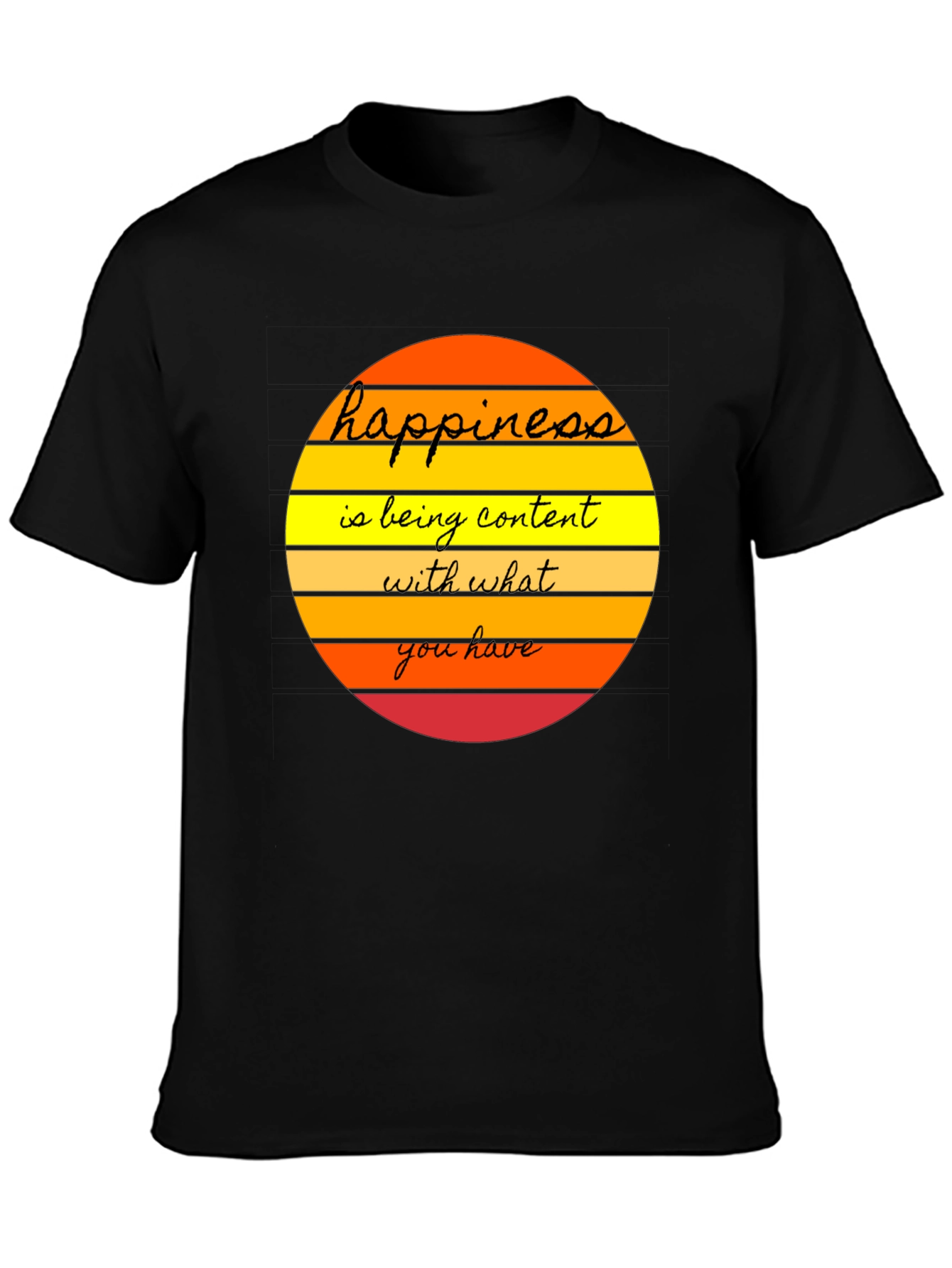 Happiness Content T-Shirt - Mens Graphic Tee