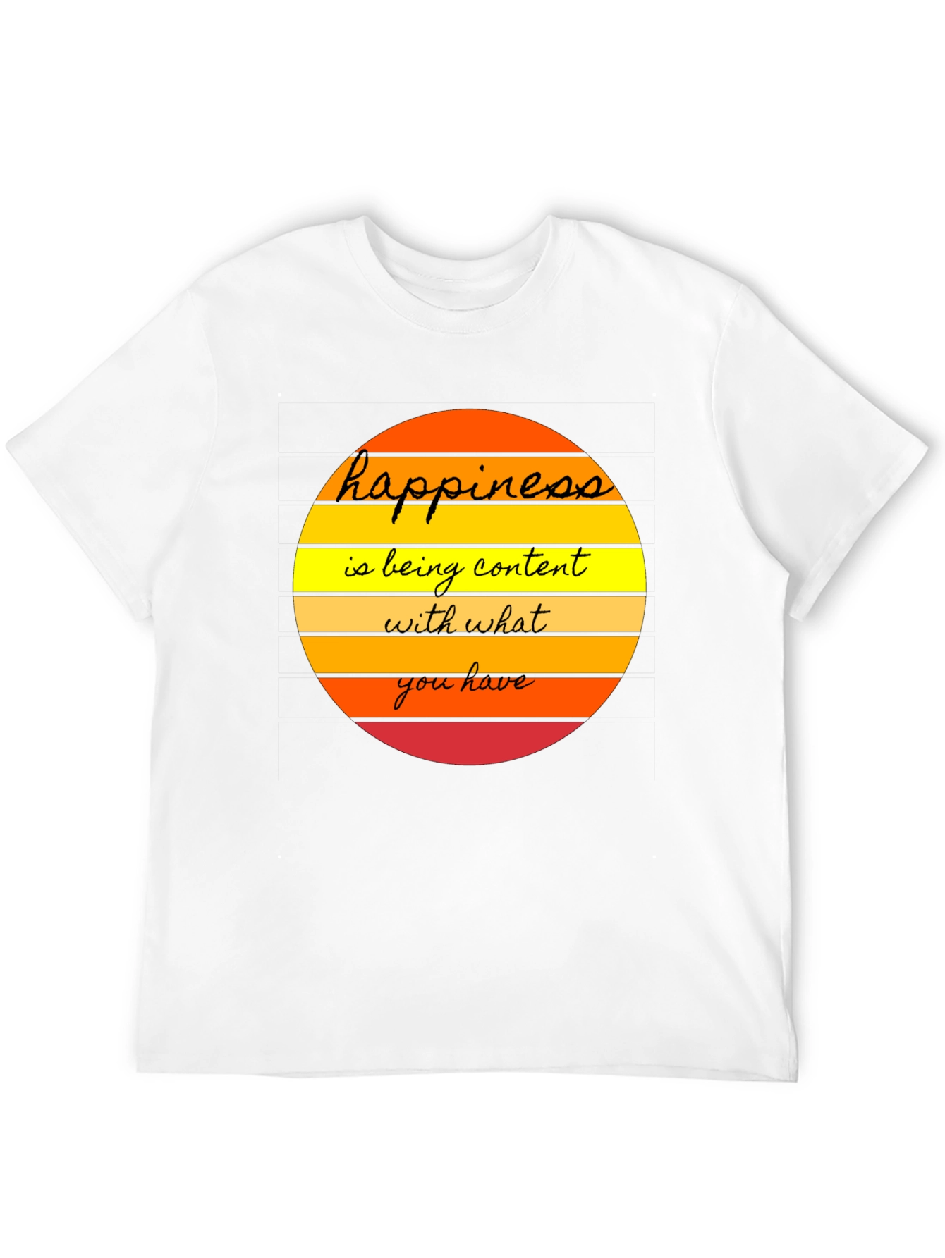 Happiness Content T-Shirt - Mens Graphic Tee