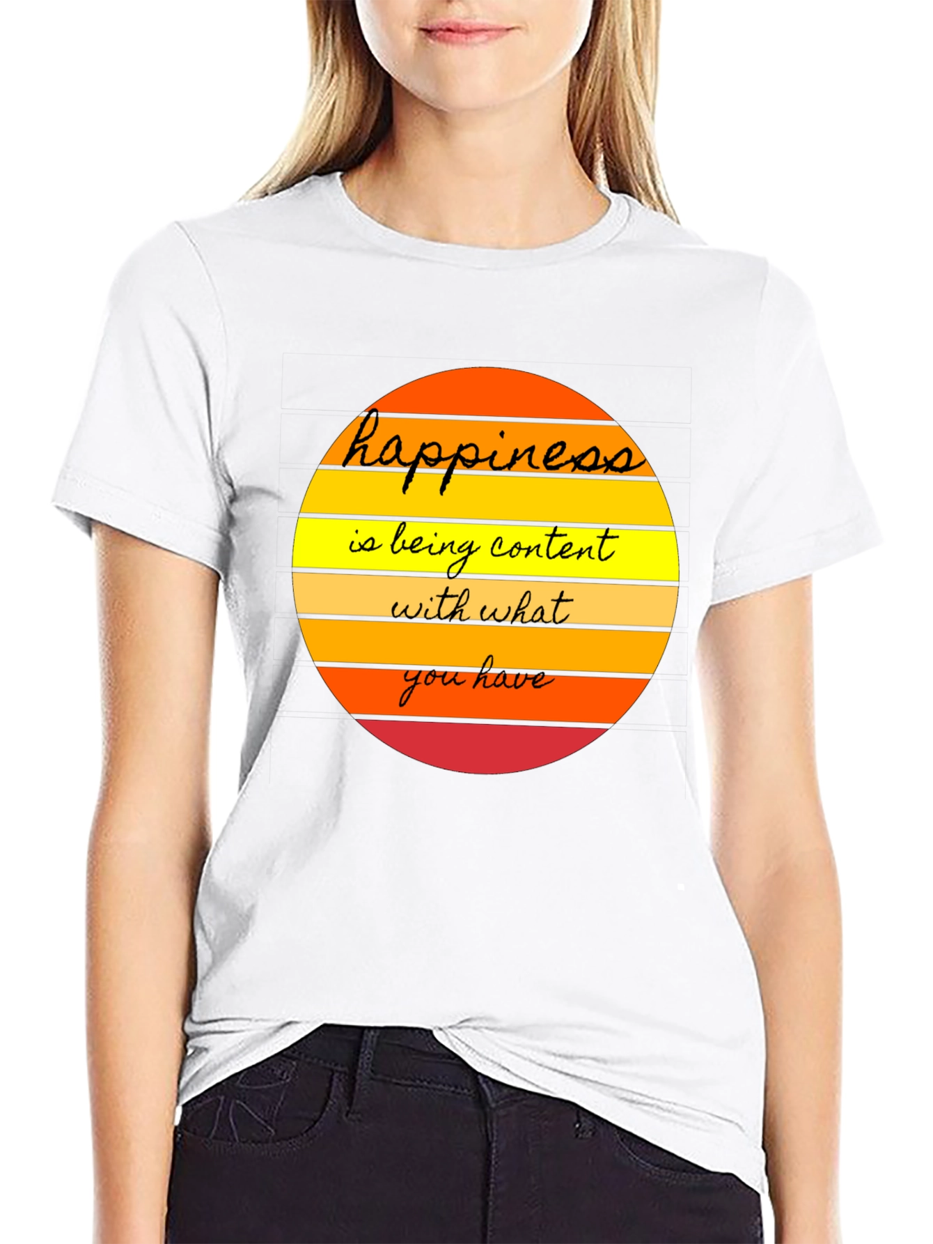 Happiness Content T-Shirt - Mens Graphic Tee