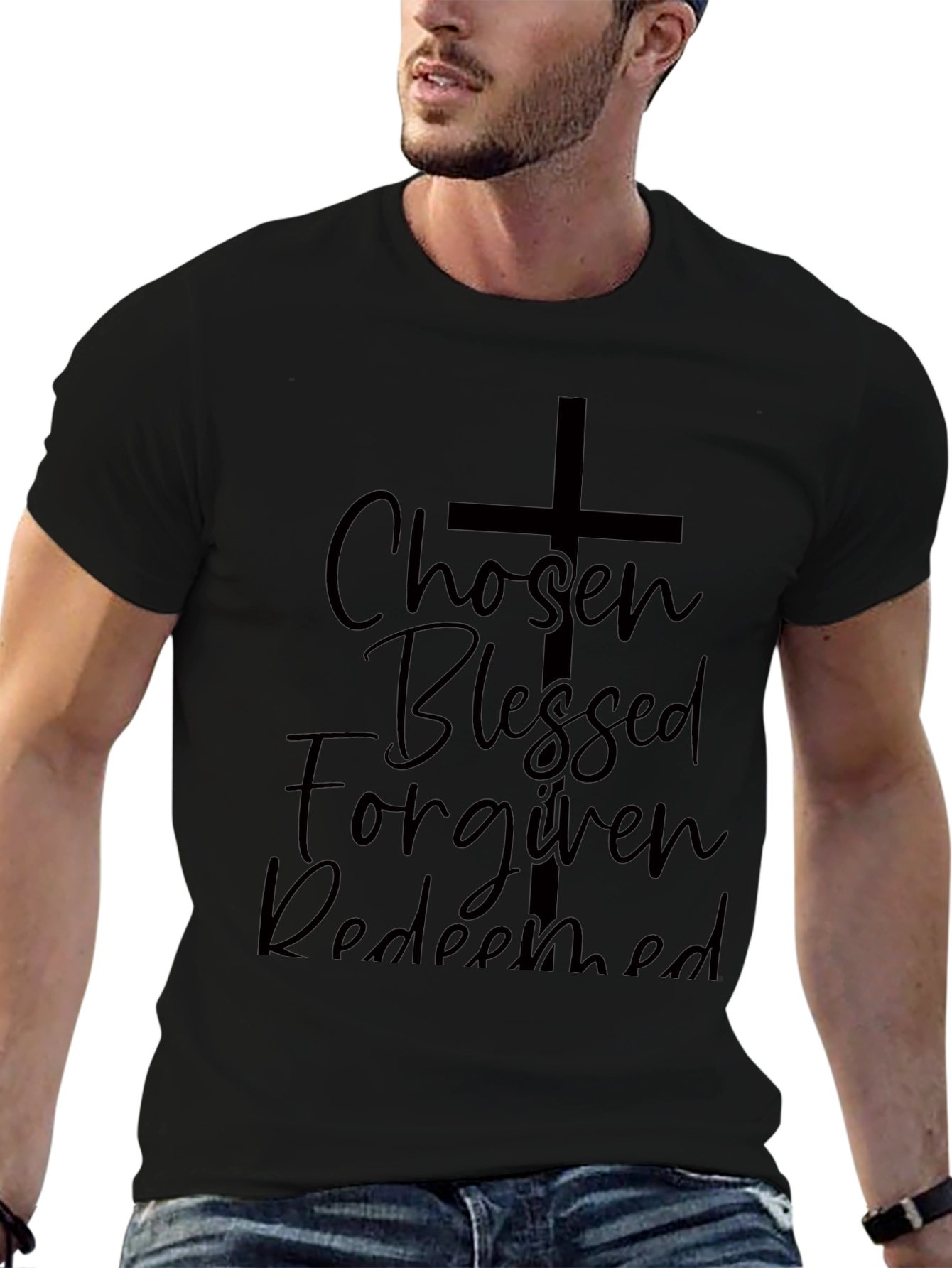 Chosen Blessed Forgiven Redeemed Graphic Tee