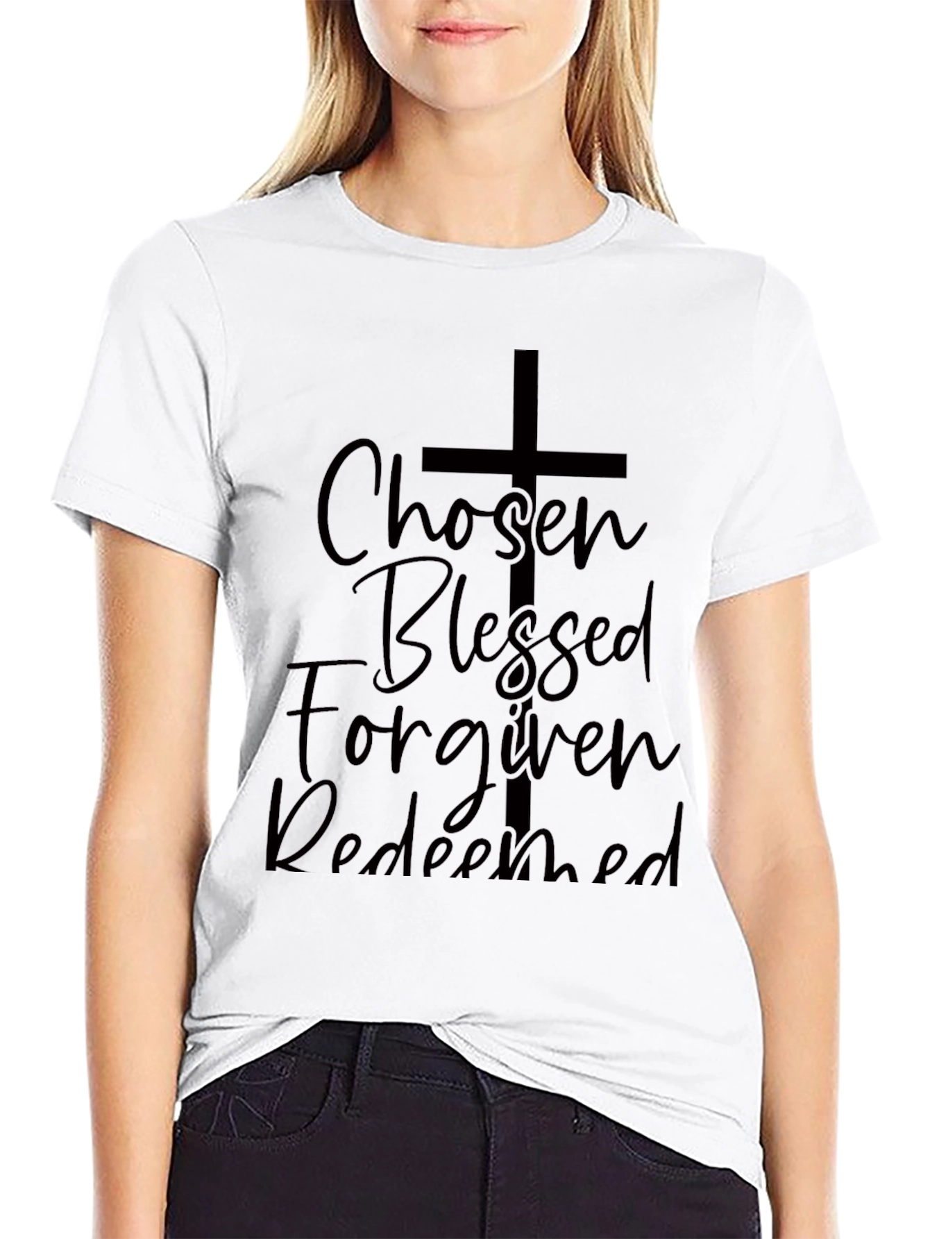 Chosen Blessed Forgiven Redeemed Graphic Tee