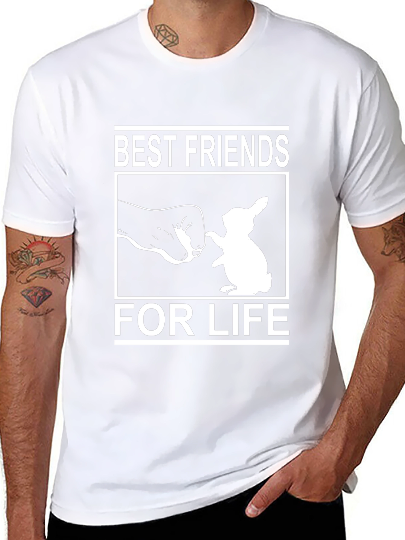 Best Friends For Life T-Shirt - Rabbit Design