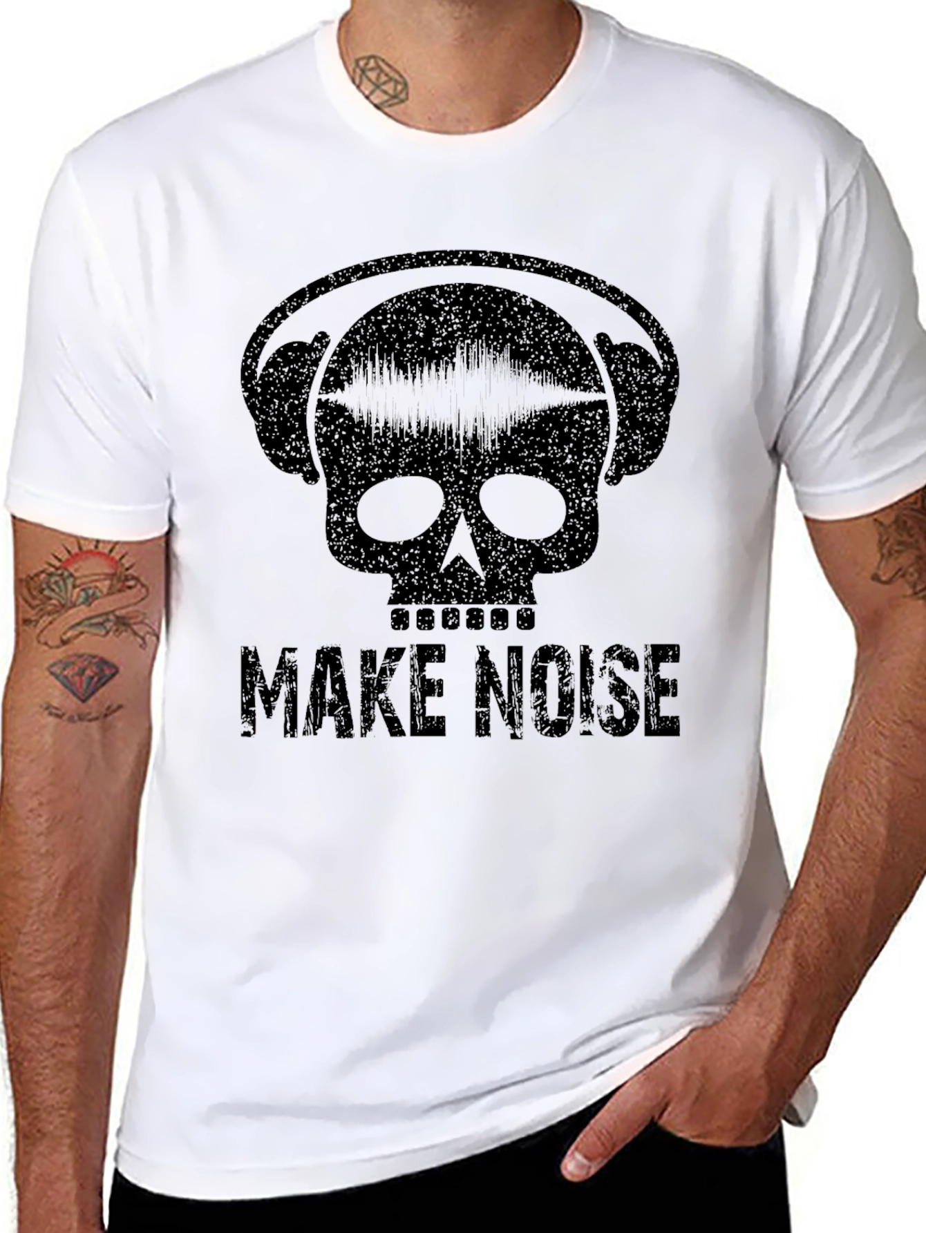 Make Noise Skull Graphic Tee - Black
