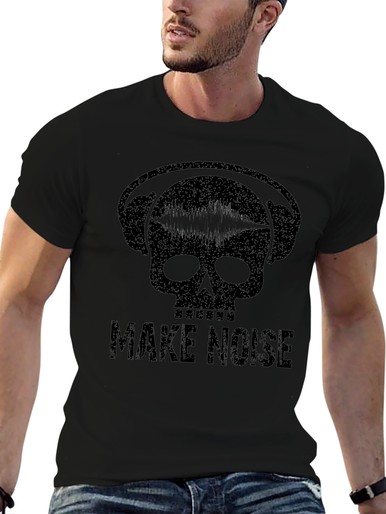 Make Noise Skull Graphic Tee - Black