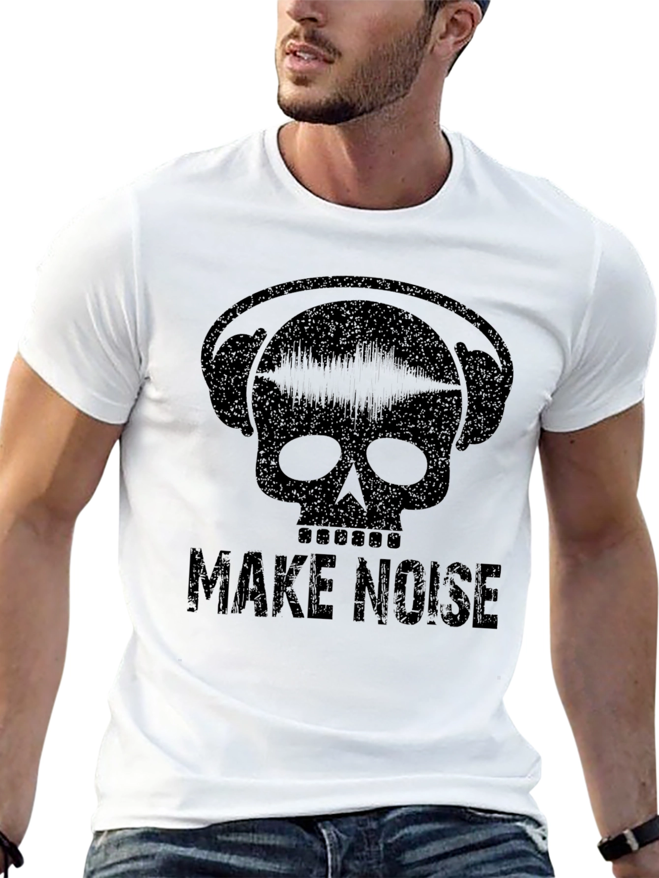 Make Noise Skull Graphic Tee - Black
