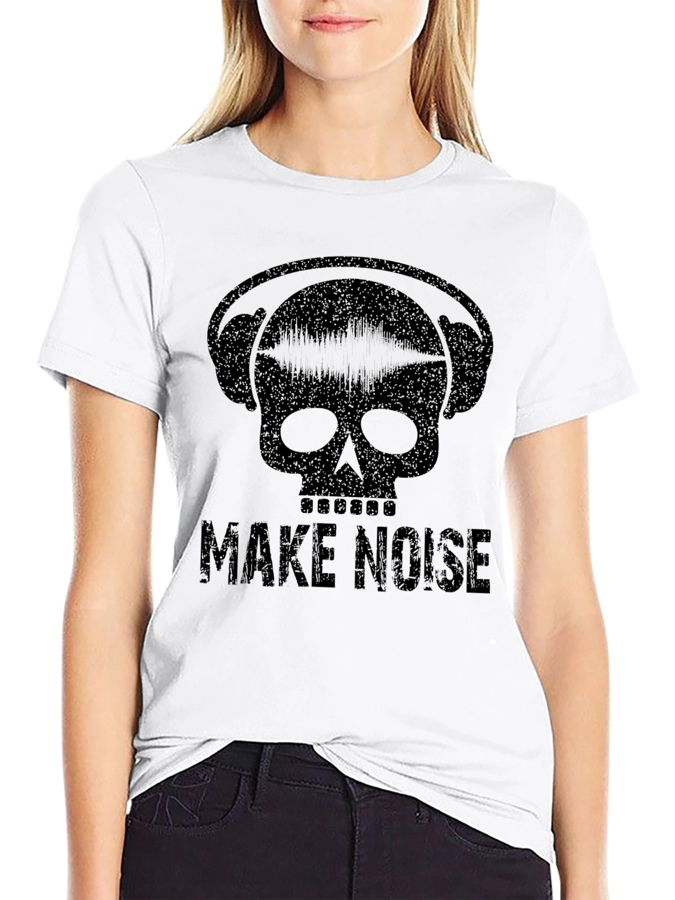 Make Noise Skull Graphic Tee - Black
