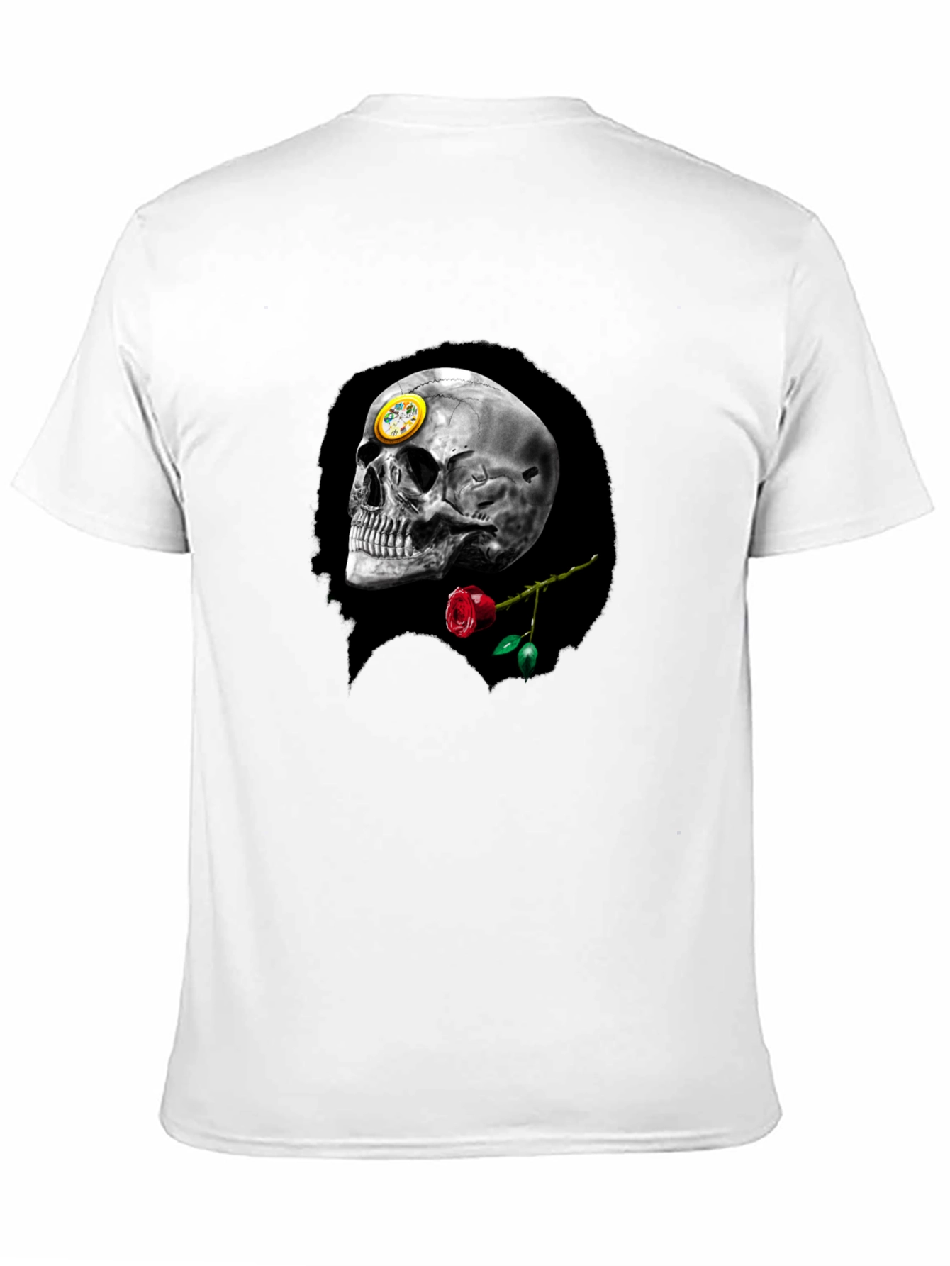 Skull & Rose Graphic Tee - Black