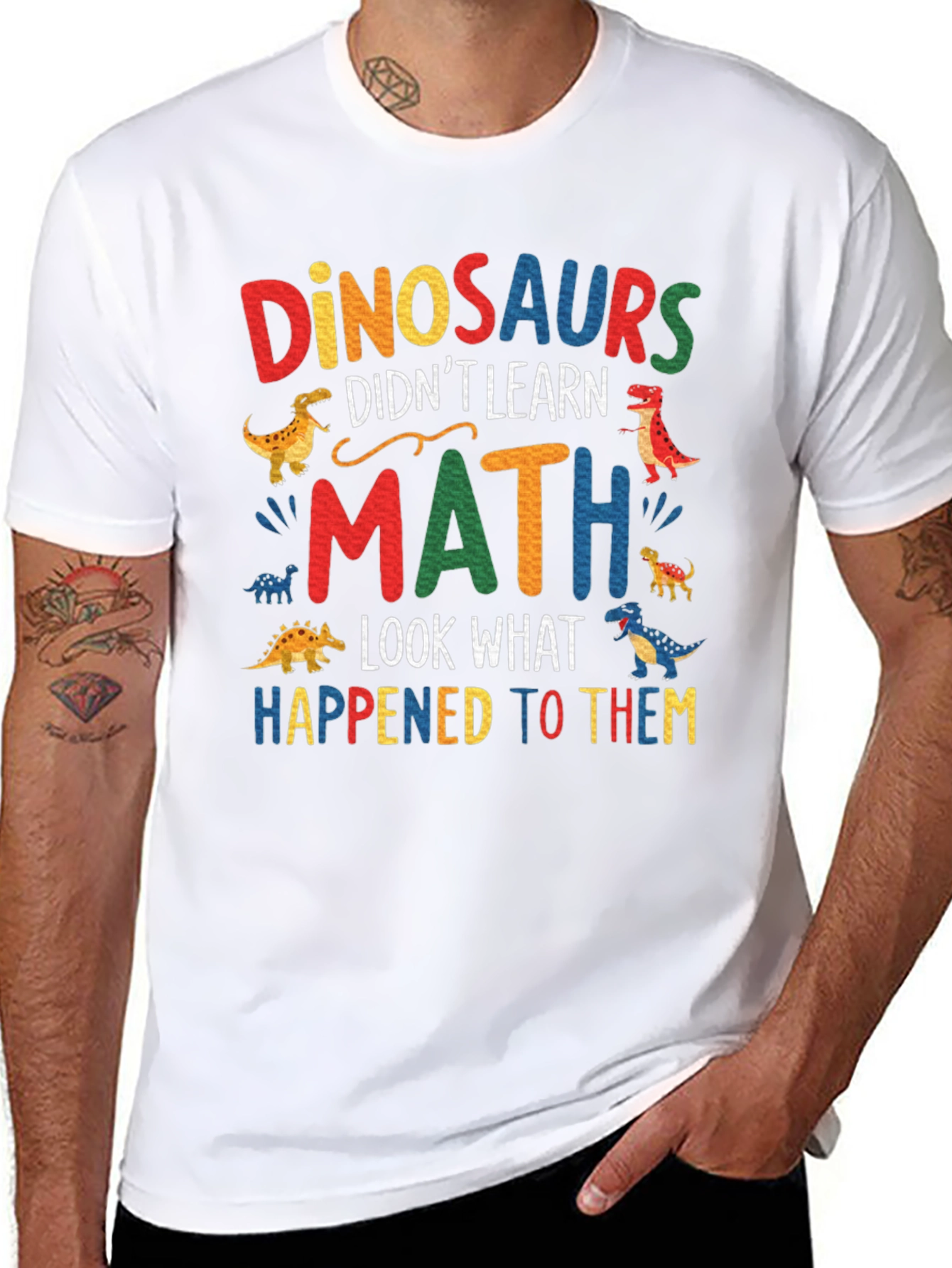 Dinosaurs Didnt Learn Math T-Shirt