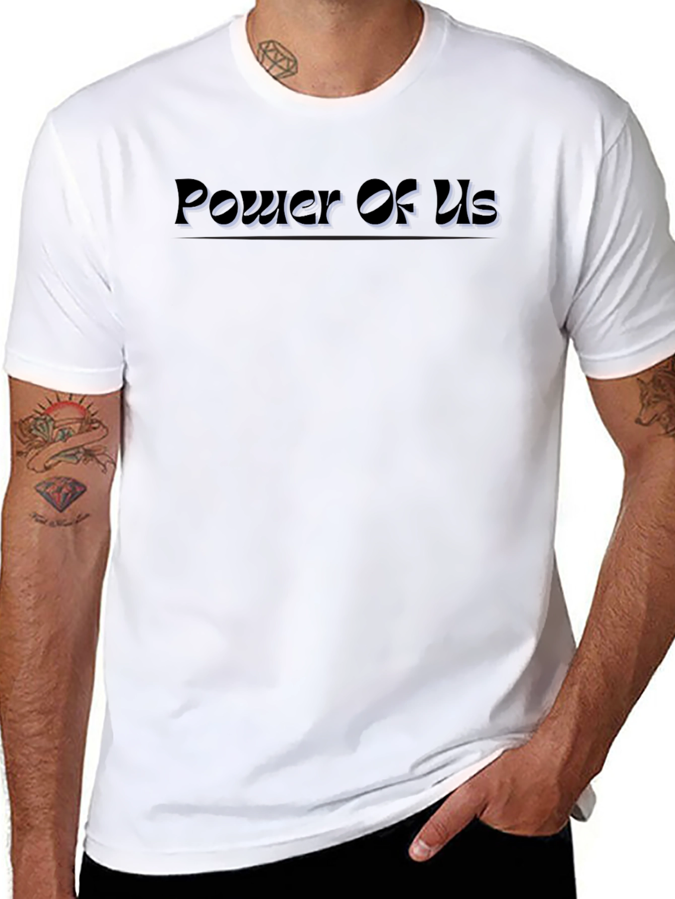 Power Of Us Black Graphic T-Shirt