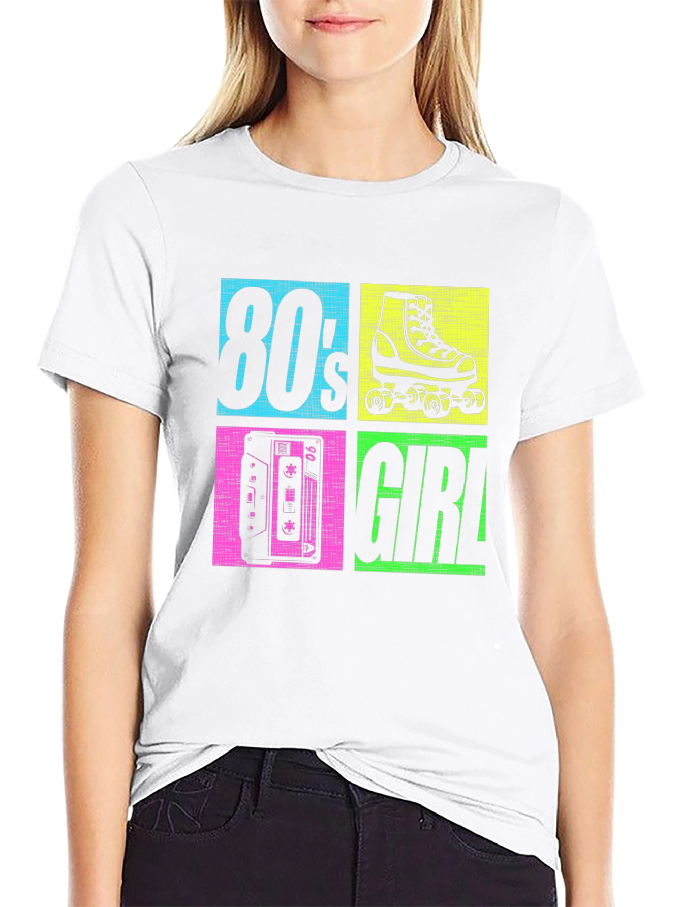 80s Girl Graphic T-Shirt - Retro Style!