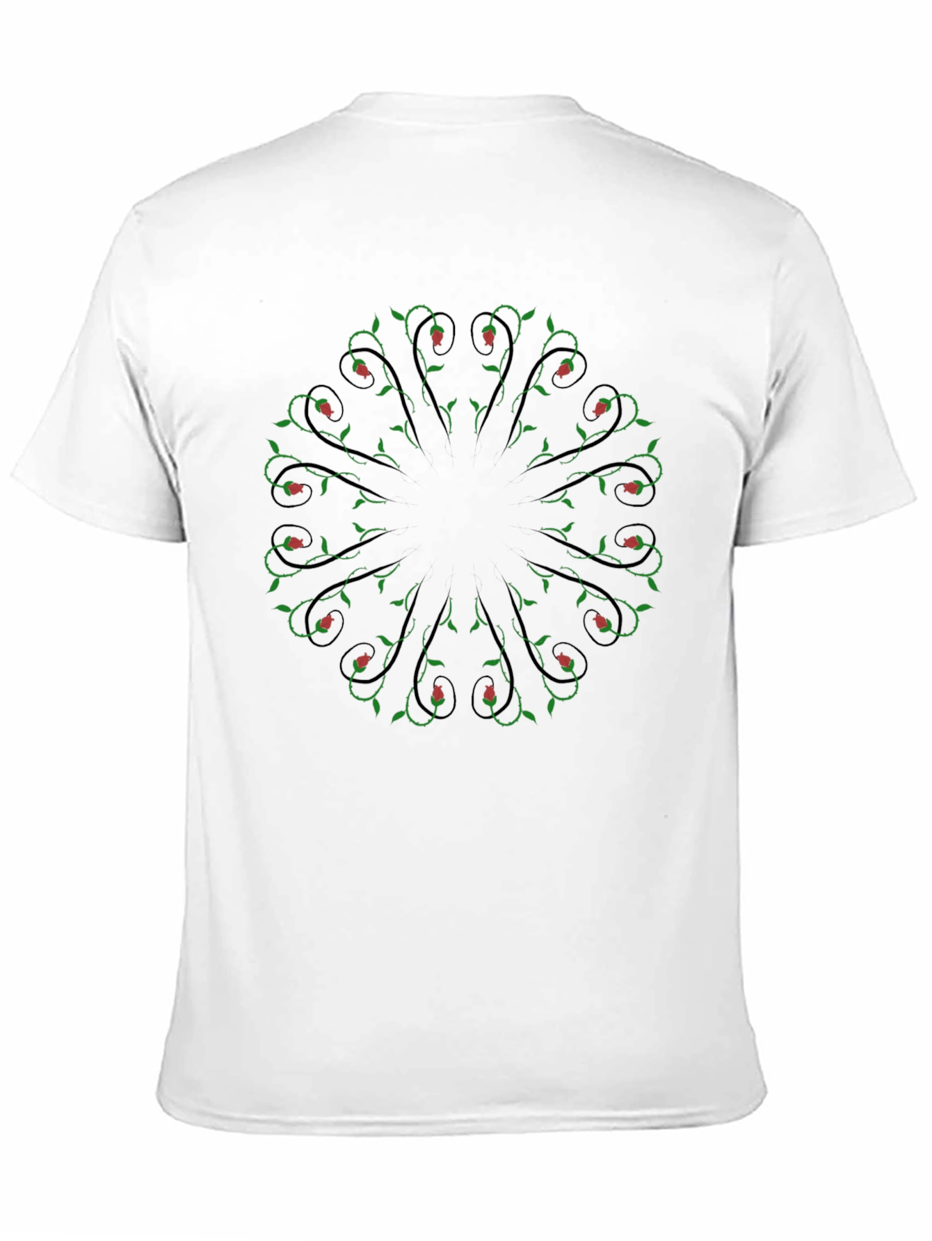 Rose Vines Black Graphic Tee