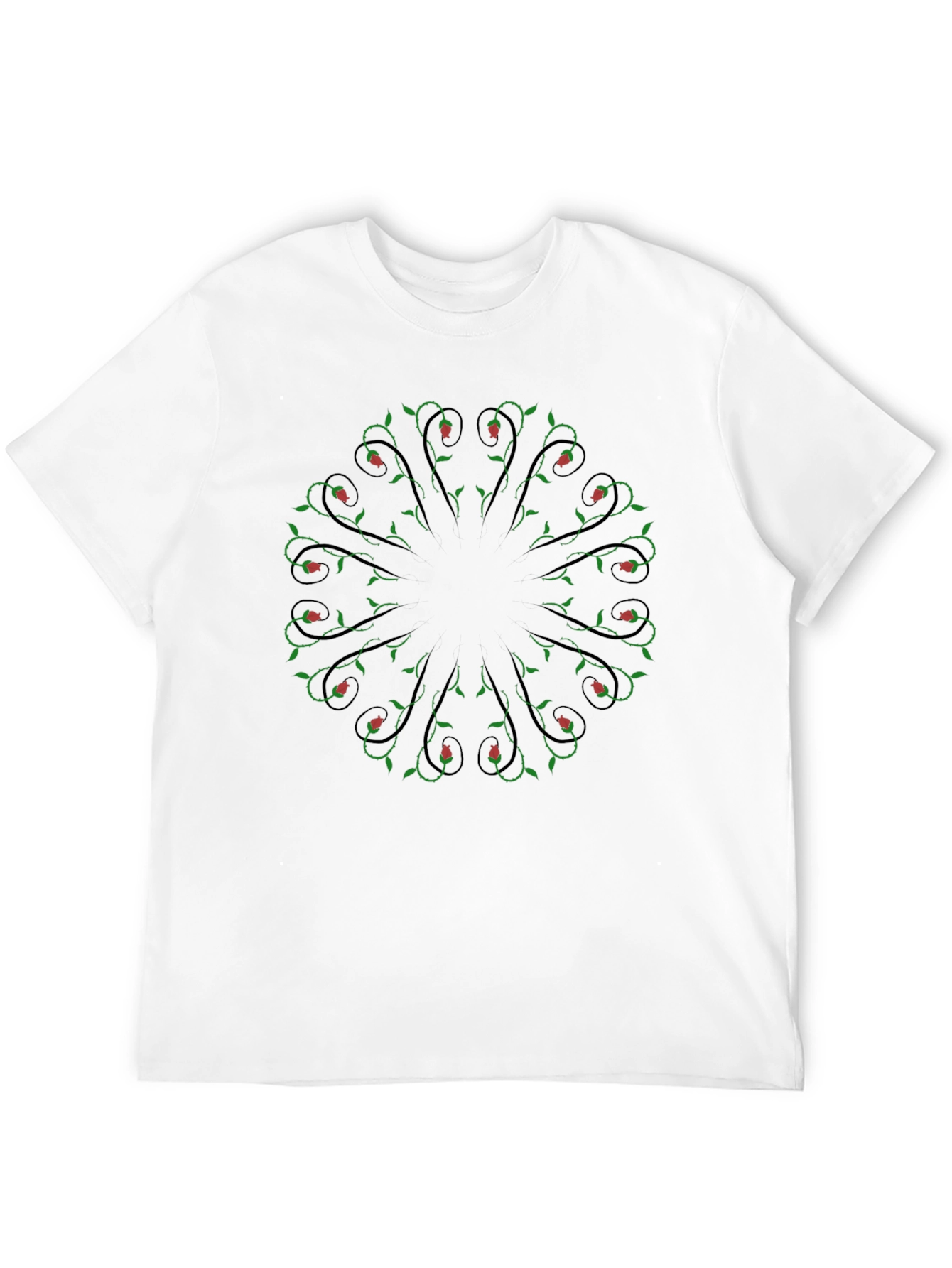 Rose Vines Black Graphic Tee
