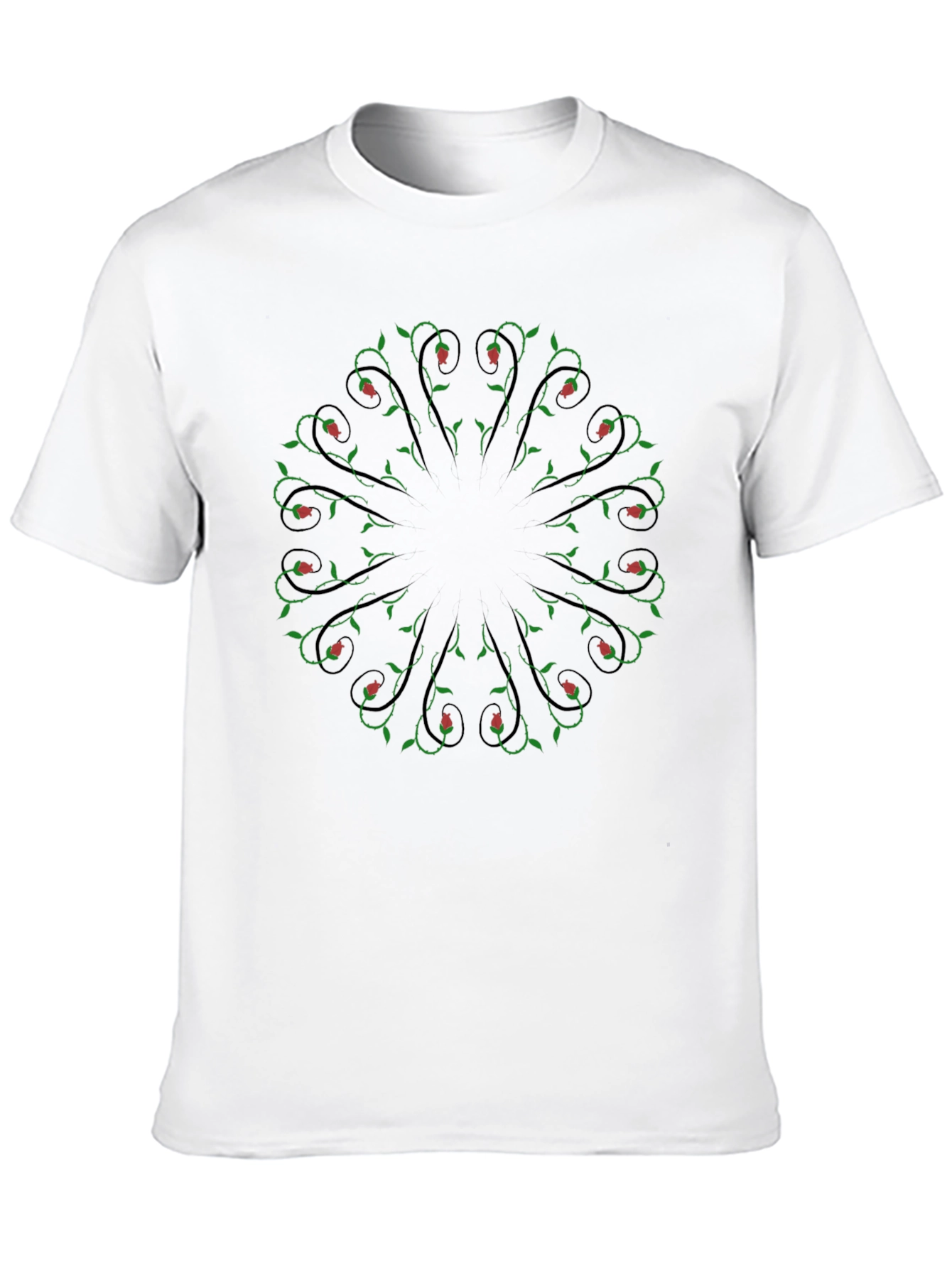 Rose Vines Black Graphic Tee