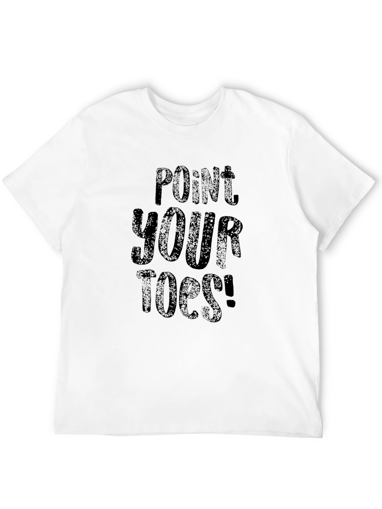 Point Your Toes Black Graphic T-Shirt