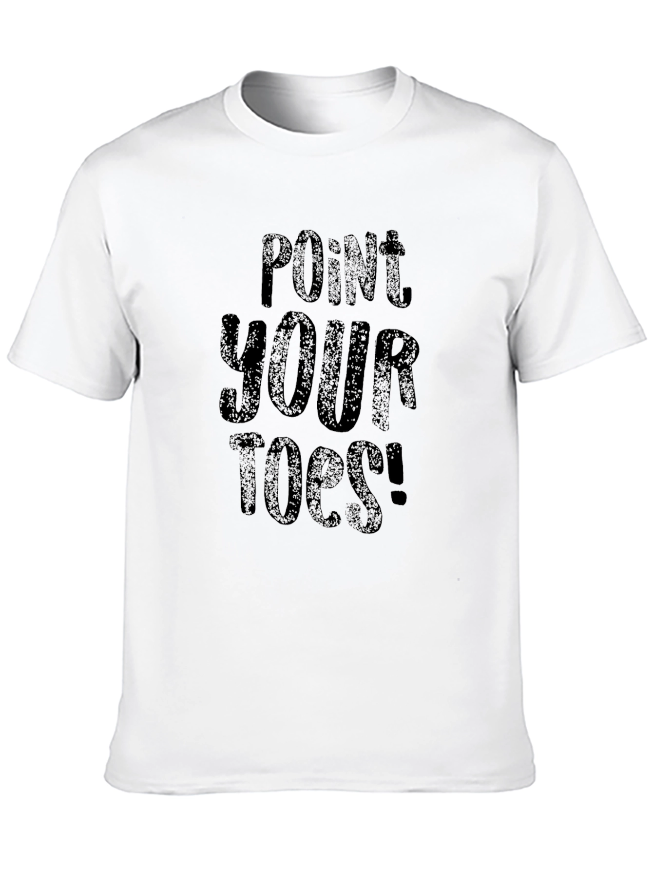 Point Your Toes Black Graphic T-Shirt