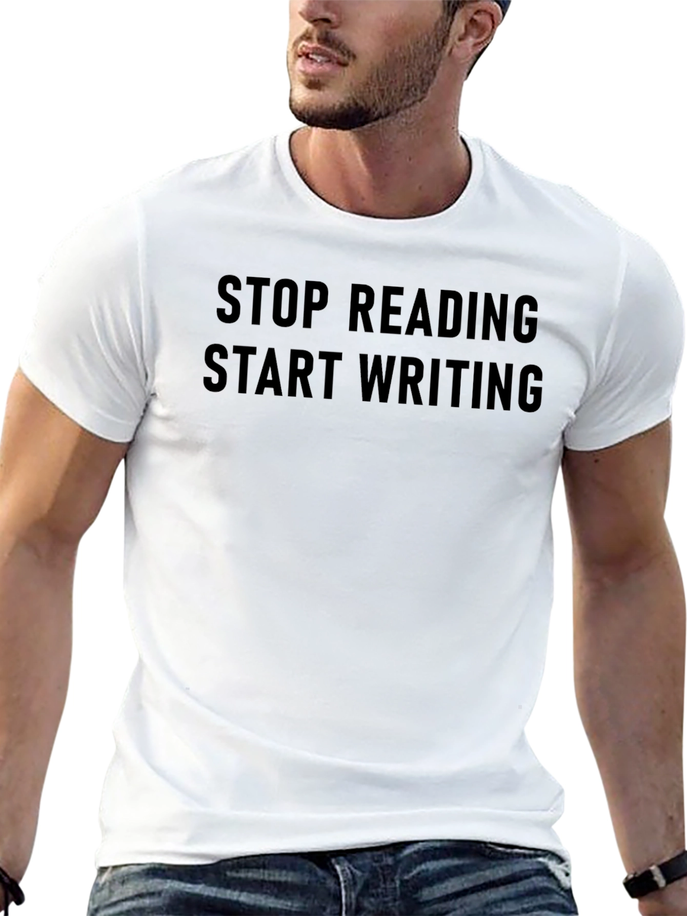 Stop Reading Start Writing Graphic Tee