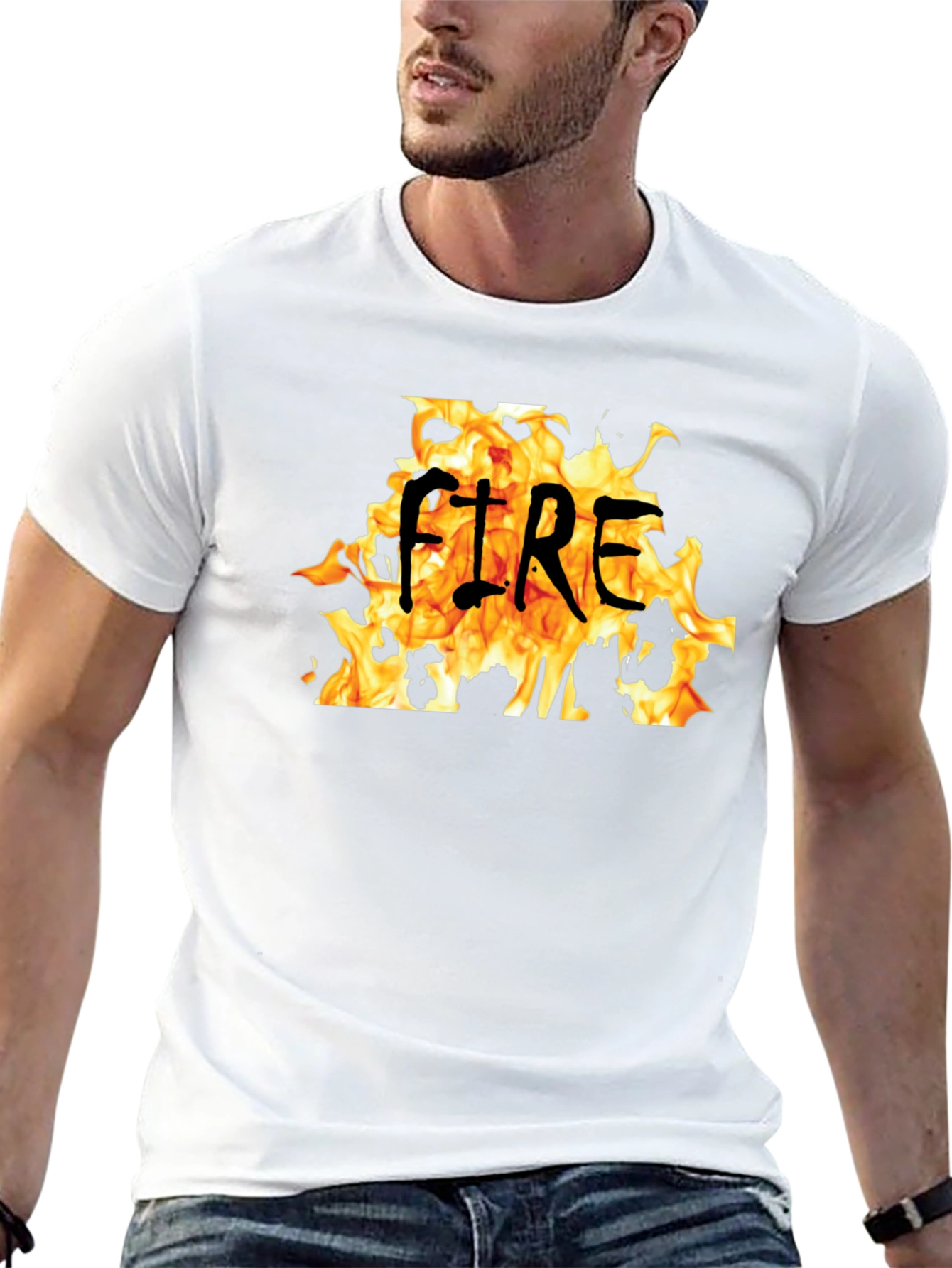 Fire Graphic Black T-Shirt