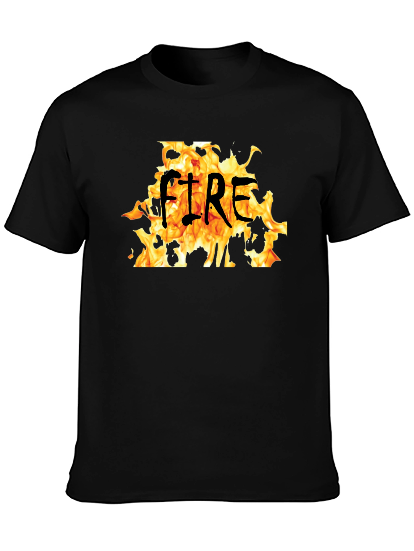 Fire Graphic Black T-Shirt