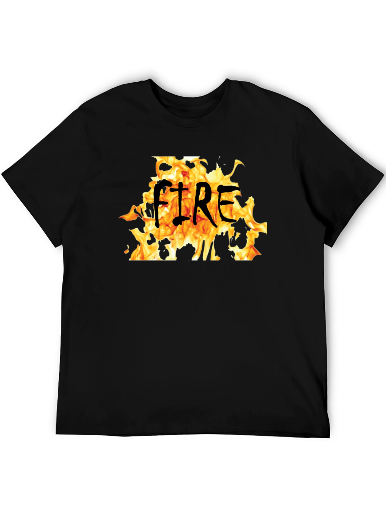 Fire Graphic Black T-Shirt